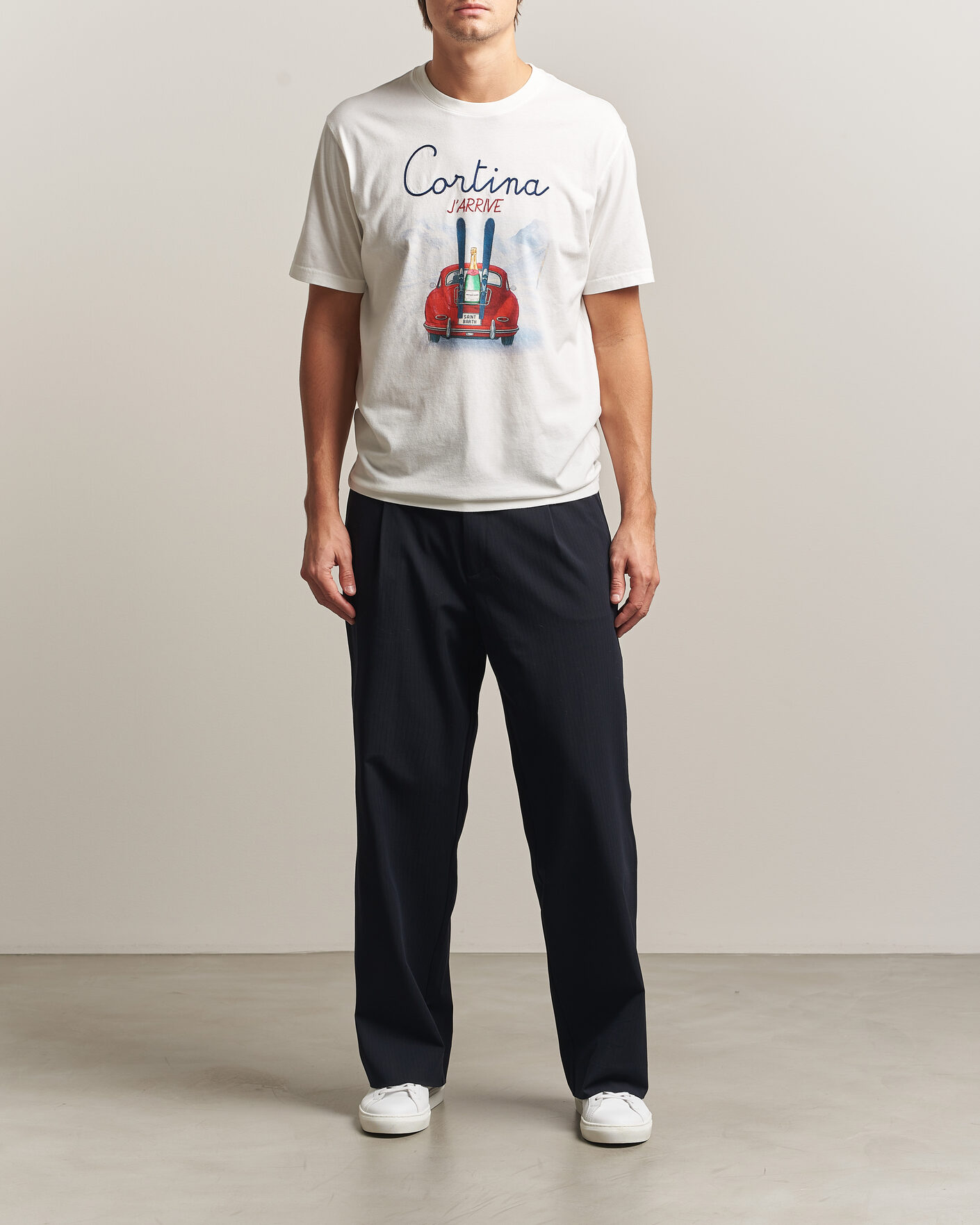 Hombres | Camisetas | MC2 Saint Barth | Printed Cotton T-Shirt Cortina