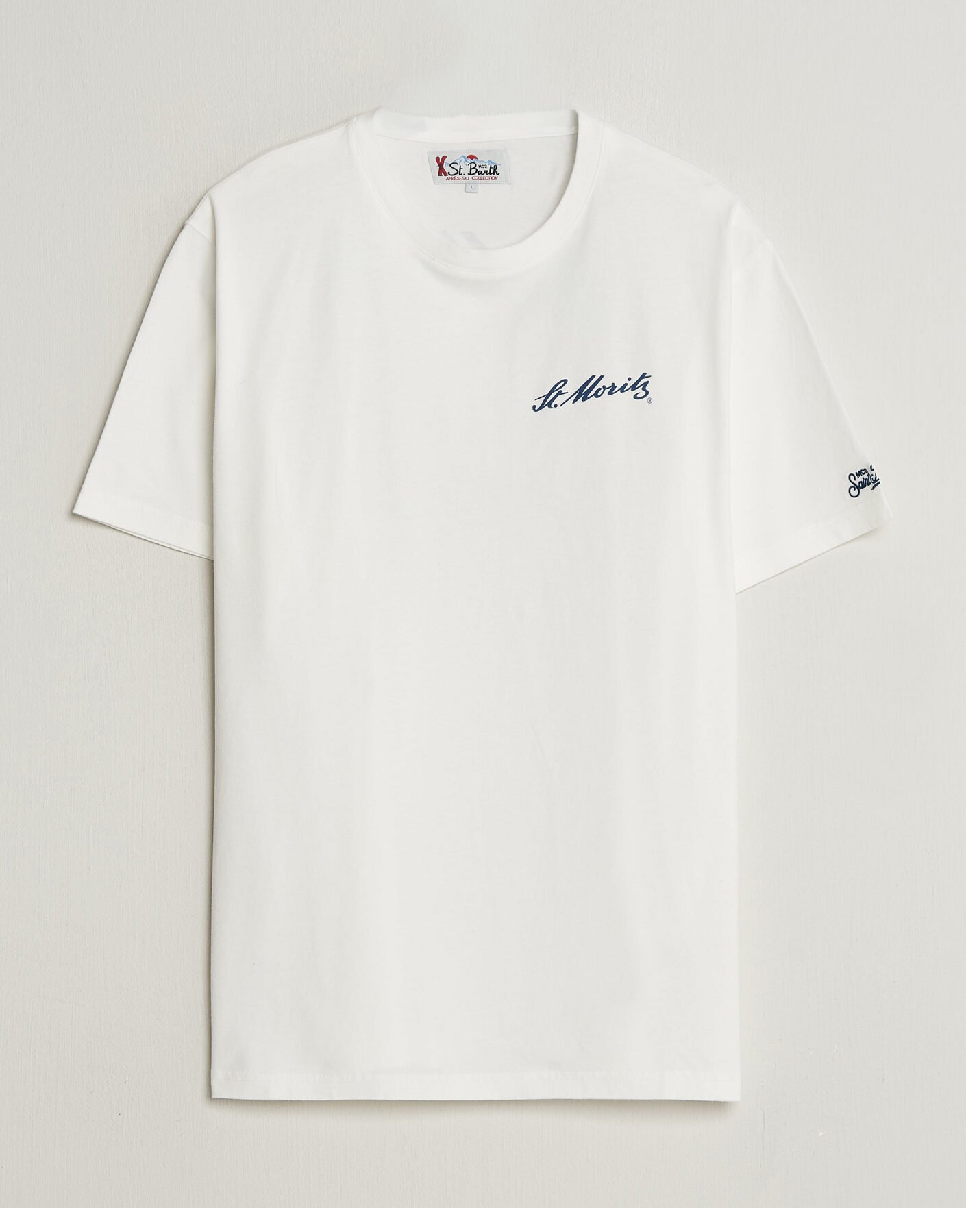 Hombres | Camisetas | MC2 Saint Barth | Back Printed Cotton T-Shirt St Moritz Racing