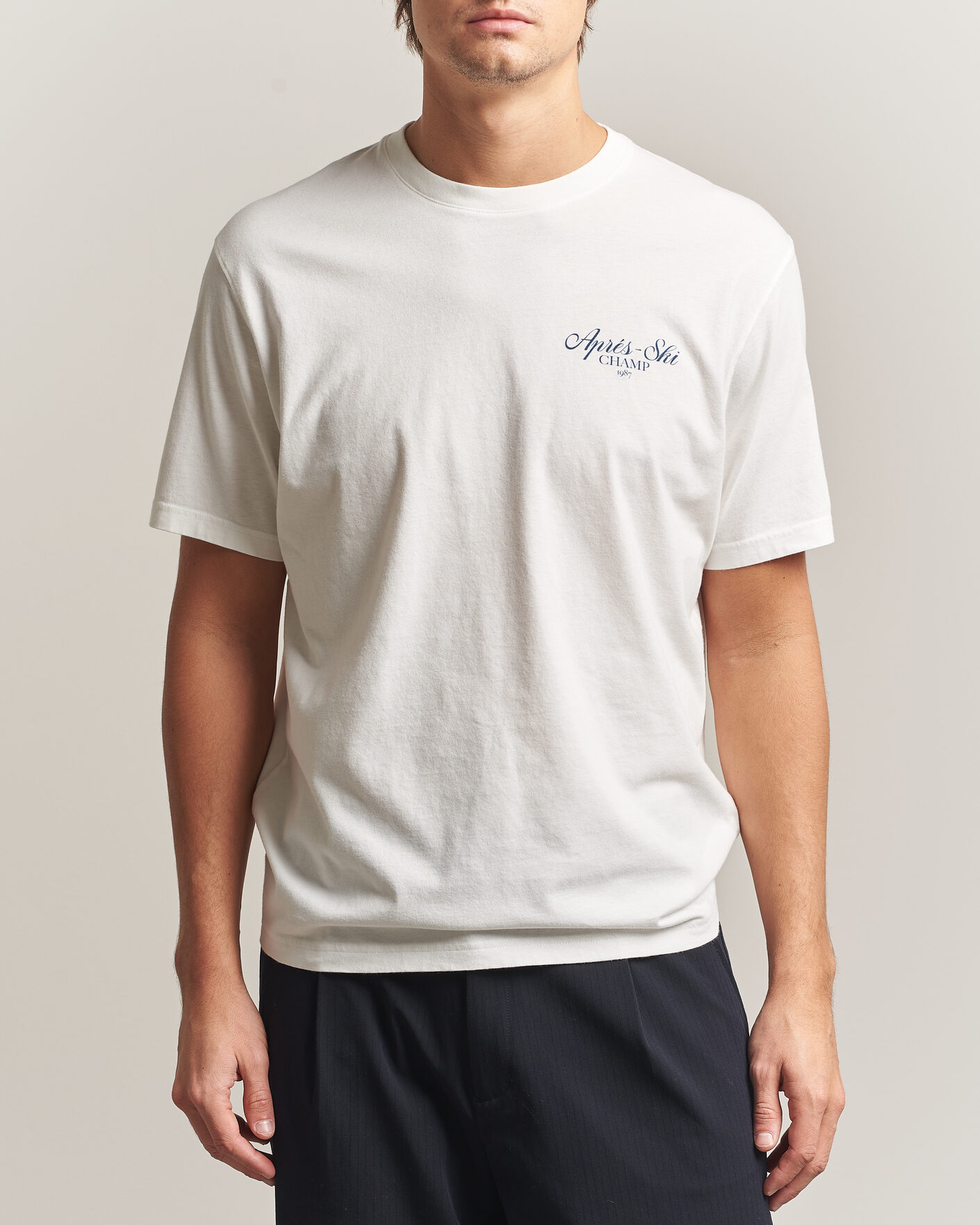 Hombres | Camisetas | MC2 Saint Barth | Back Printed Cotton T-Shirt Ski Post Race