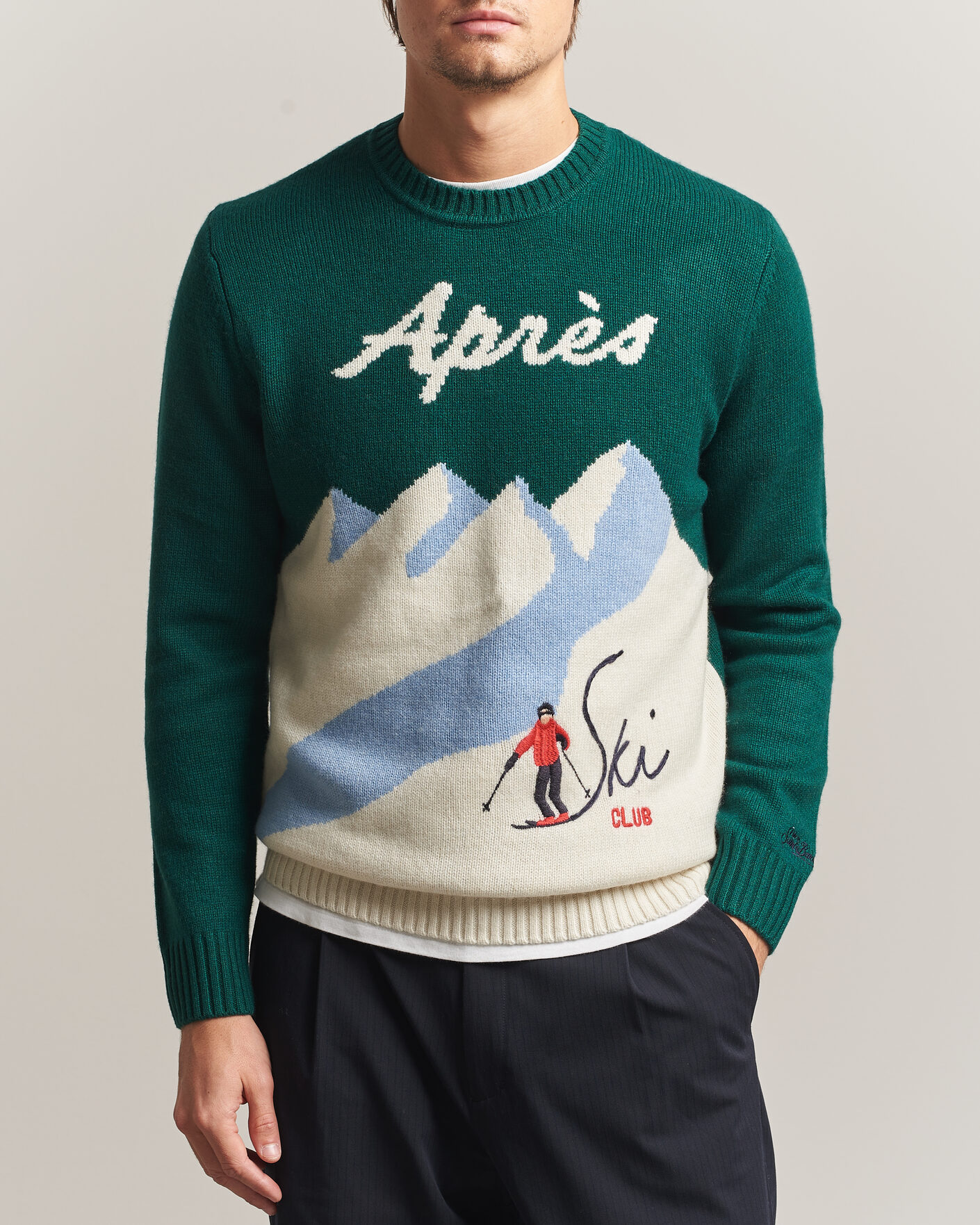 Hombres | Jerséis y prendas de punto | MC2 Saint Barth | Bombardino Printed Sweater Apres Ski Club