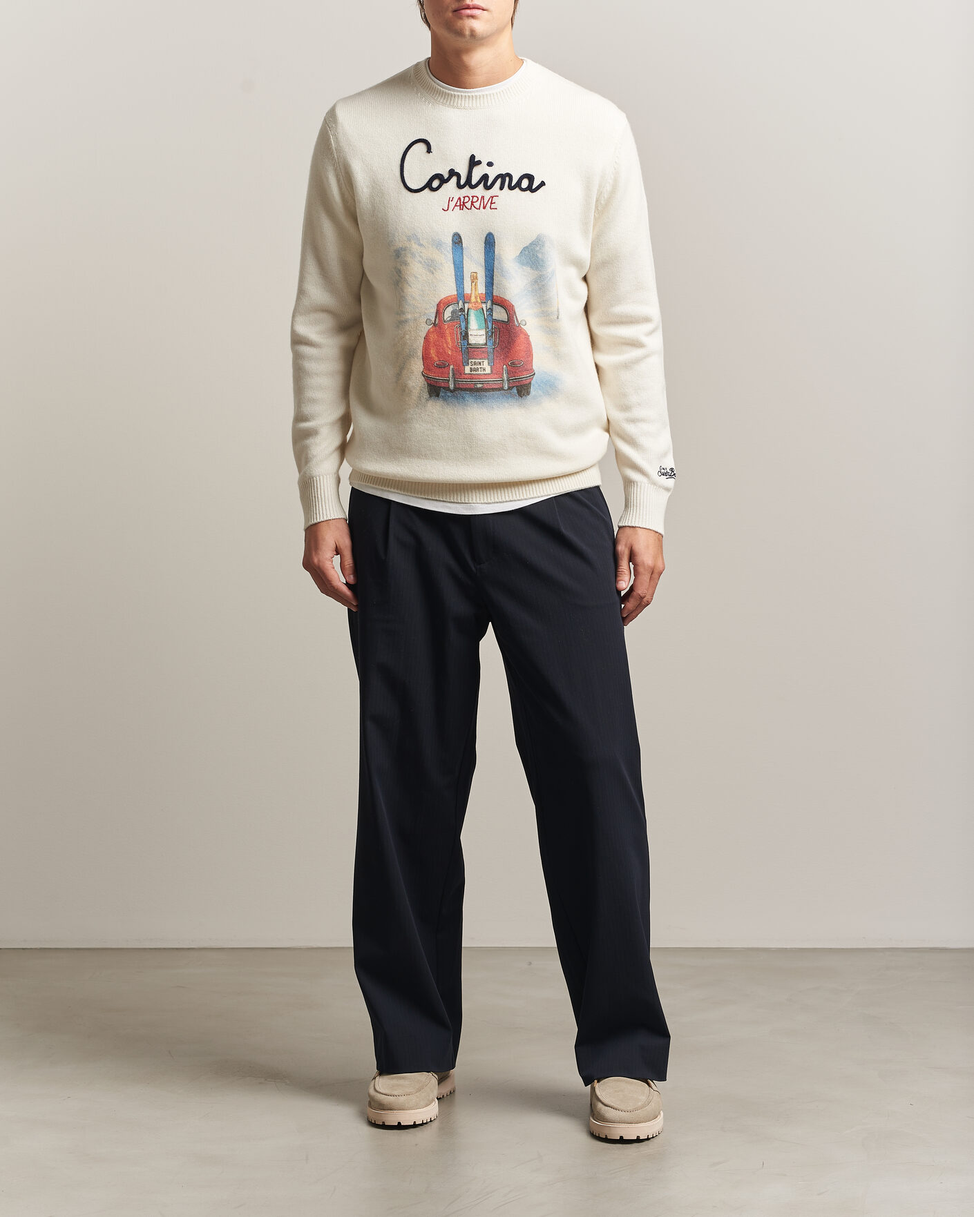 Hombres | Jerséis y prendas de punto | MC2 Saint Barth | Heron Printed Sweater Cortina