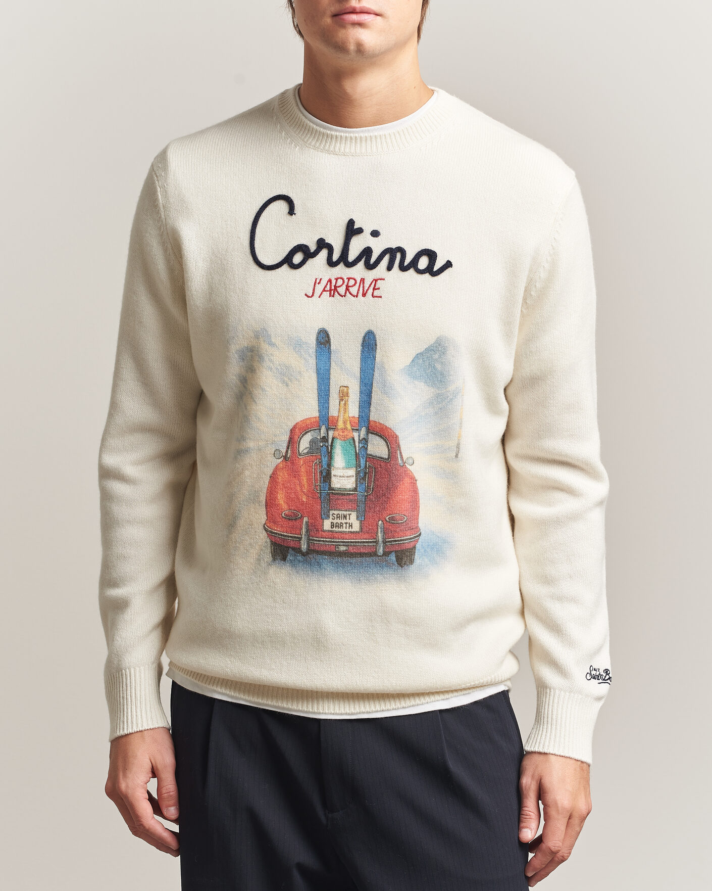 Hombres | Jerséis y prendas de punto | MC2 Saint Barth | Heron Printed Sweater Cortina