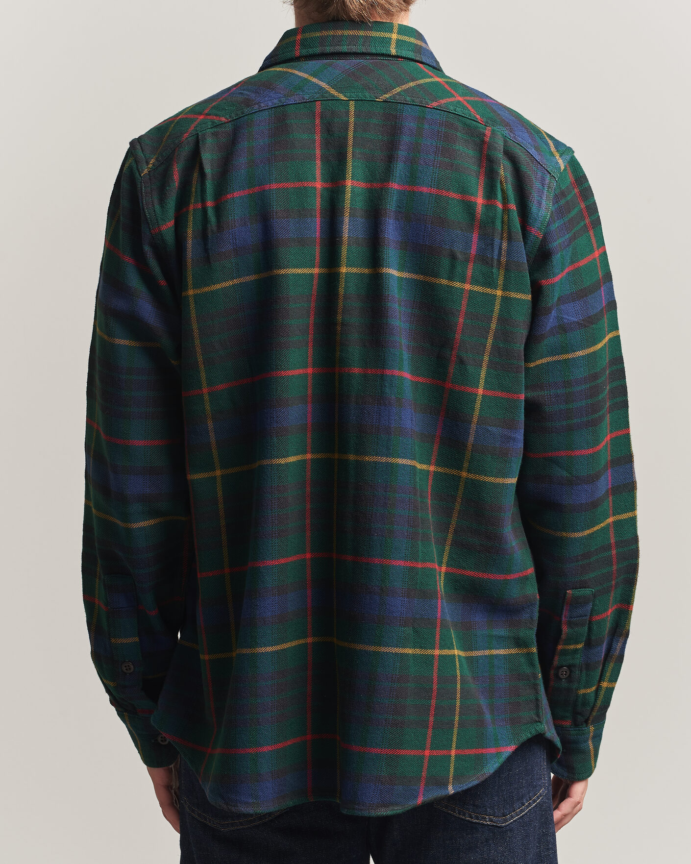 Hombres | Camisas | Filson | Vintage Flannel Work Shirt Green/Navy