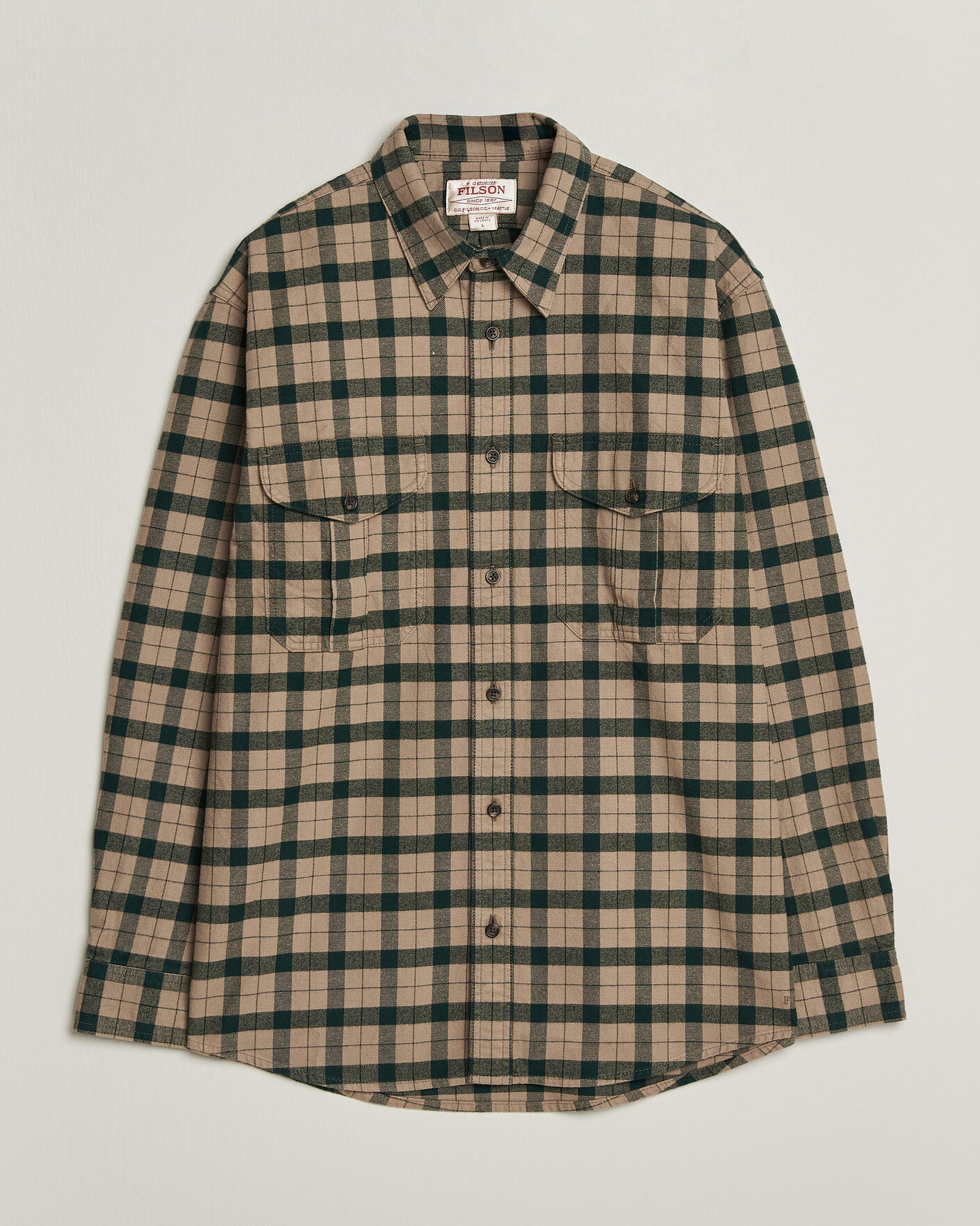 Hombres | Camisas | Filson | Checked Alaskan Guide Shirt Oatmeal