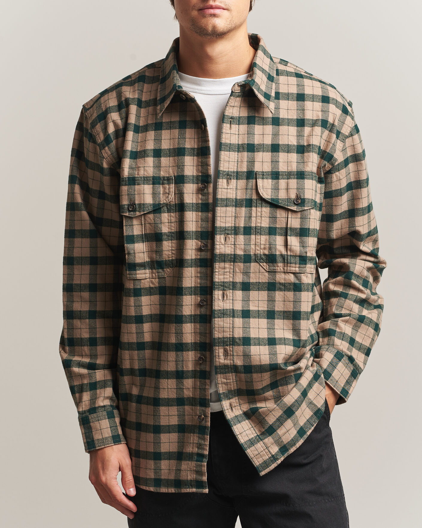 Hombres | Camisas | Filson | Checked Alaskan Guide Shirt Oatmeal
