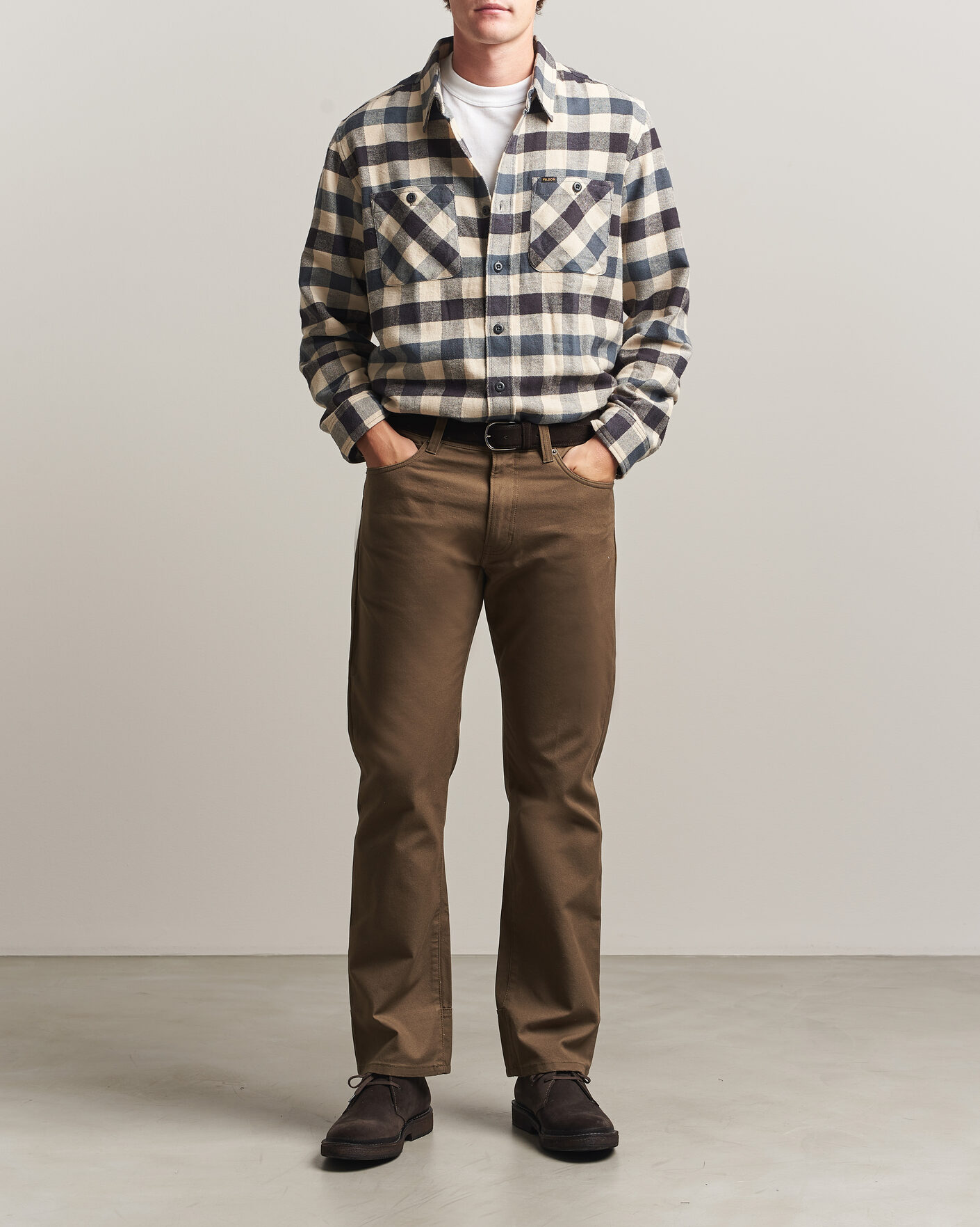Hombres | Camisas | Filson | The Rangeland Flannel Shirt Charcoal