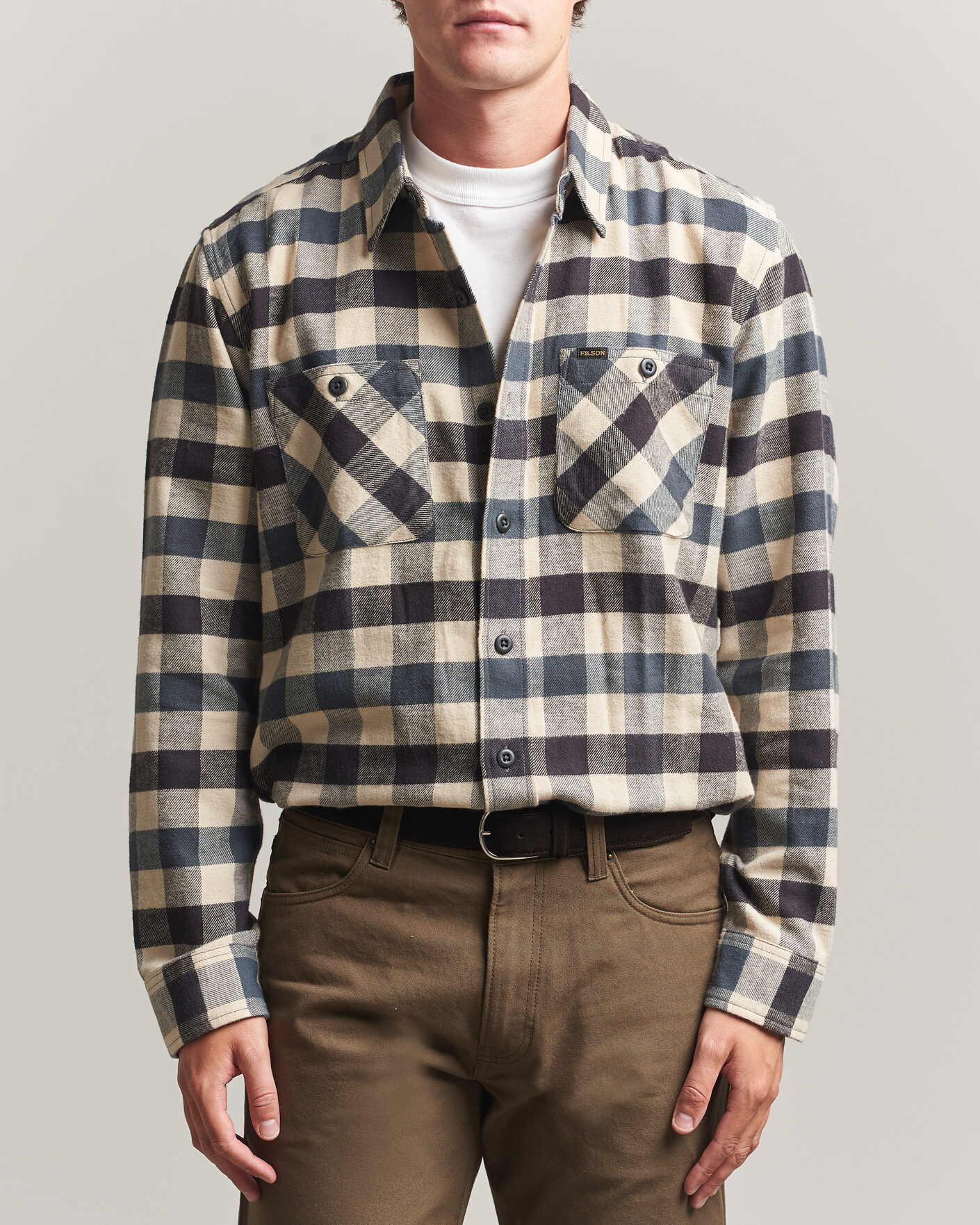 Hombres | Camisas | Filson | The Rangeland Flannel Shirt Charcoal