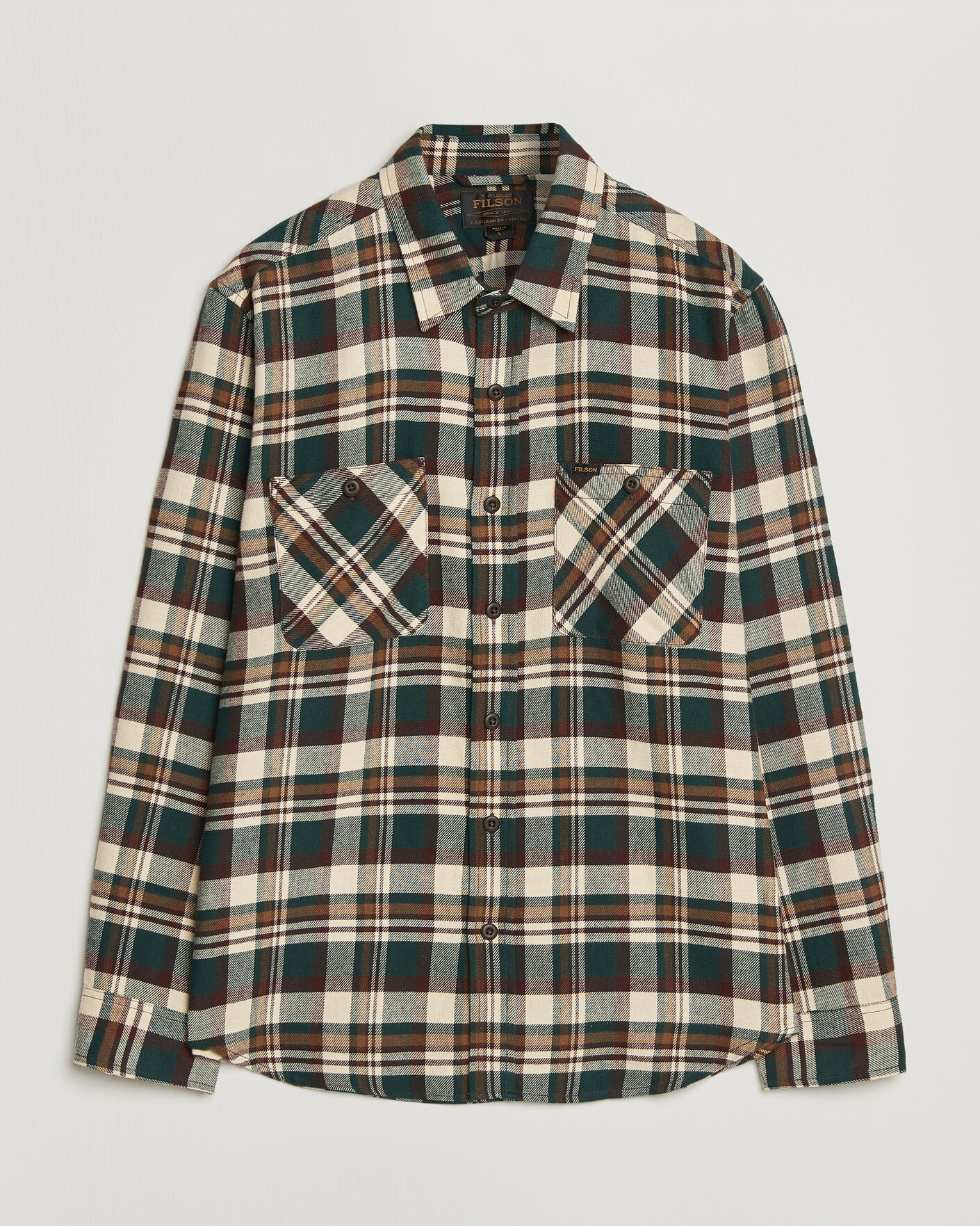 Hombres | Camisas | Filson | The Rangeland Flannel Shirt Green