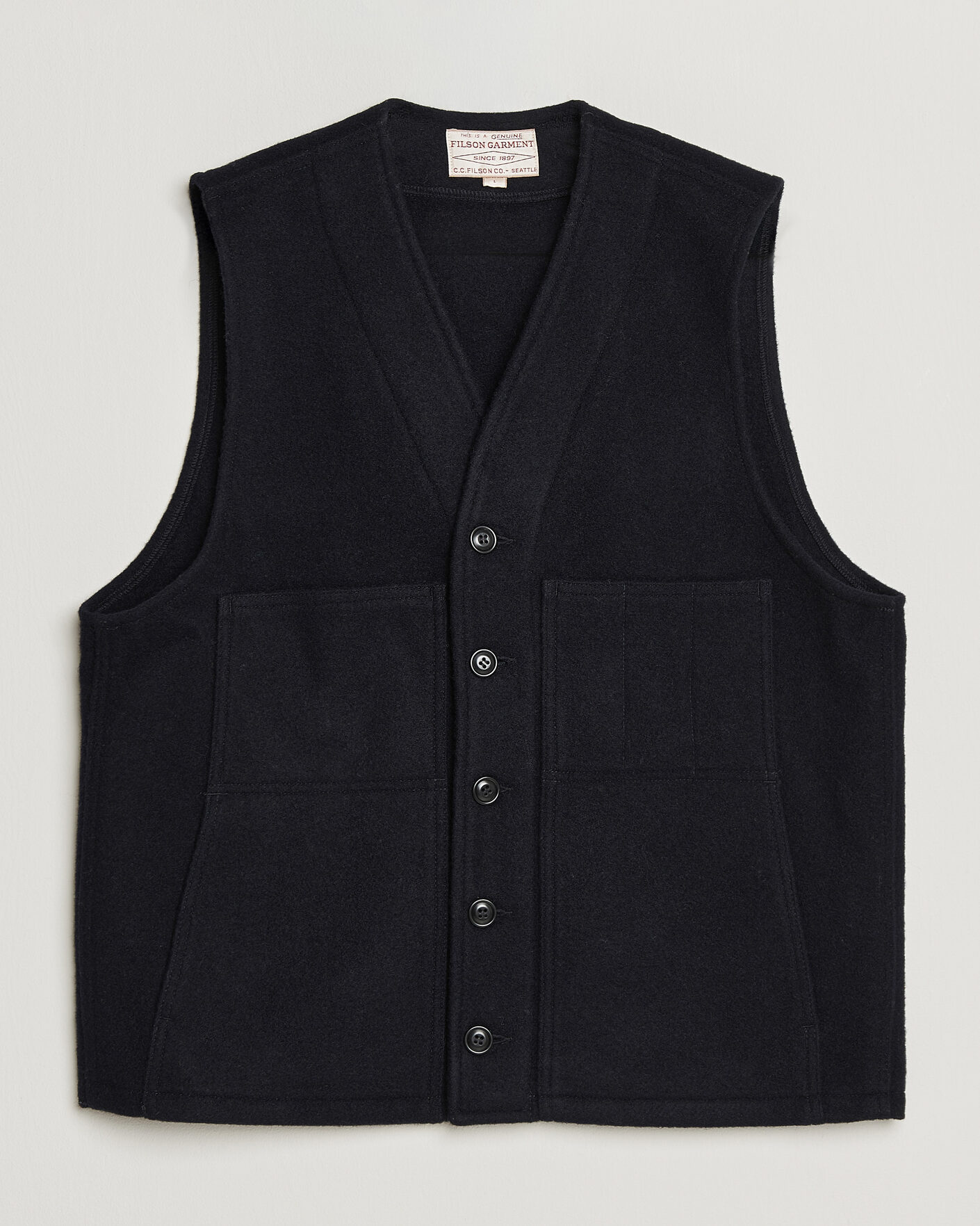 Hombres | Chalecos | Filson | Mackinaw Wool Vest Navy