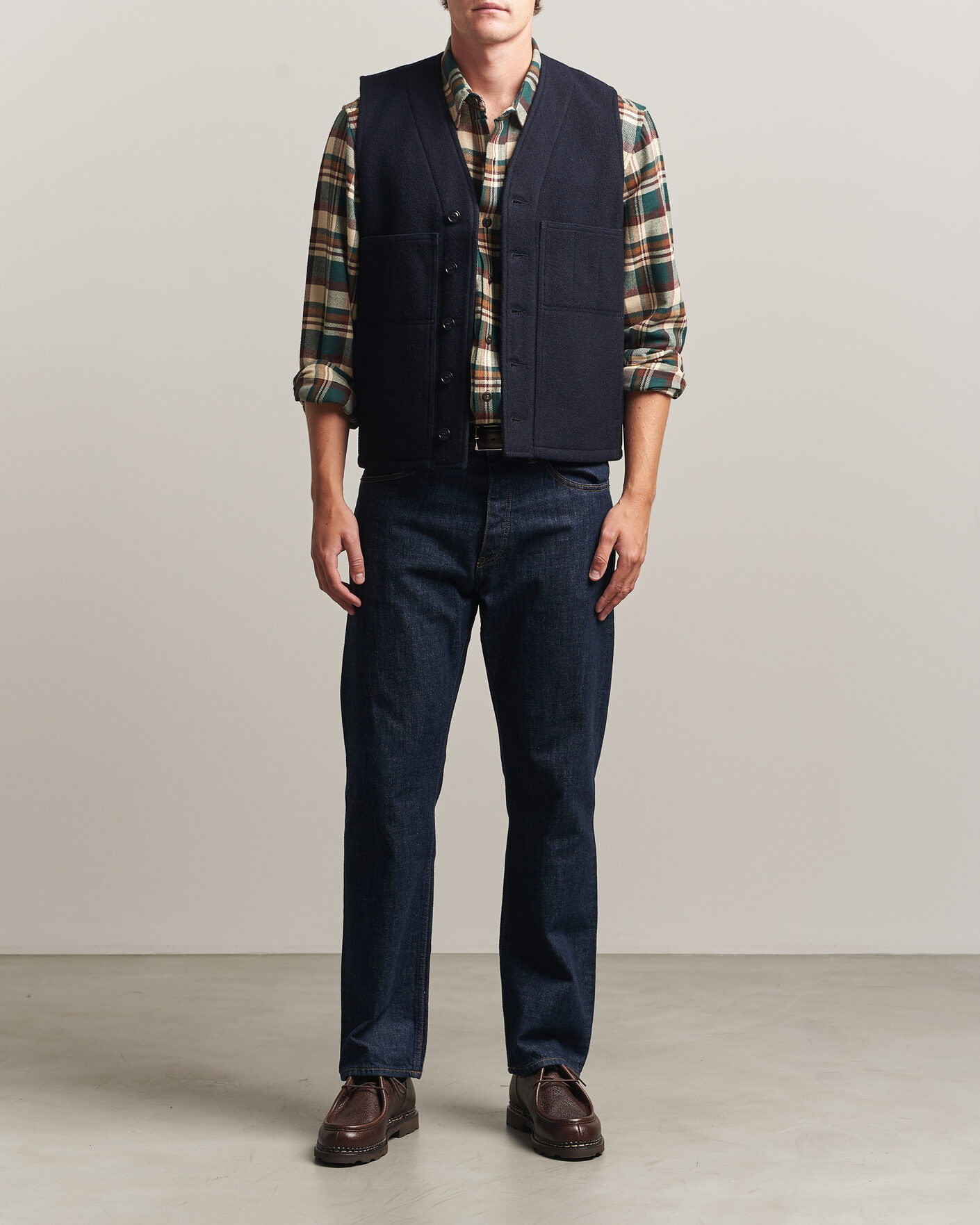 Hombres | Chalecos | Filson | Mackinaw Wool Vest Navy