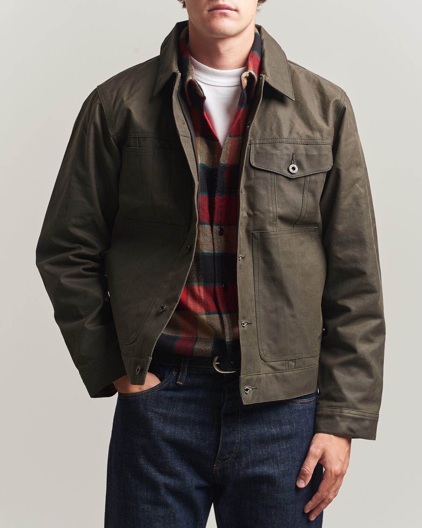Hombres | Abrigos y chaquetas | Filson | Short Lined Tin Cloth Cruiser Beluga