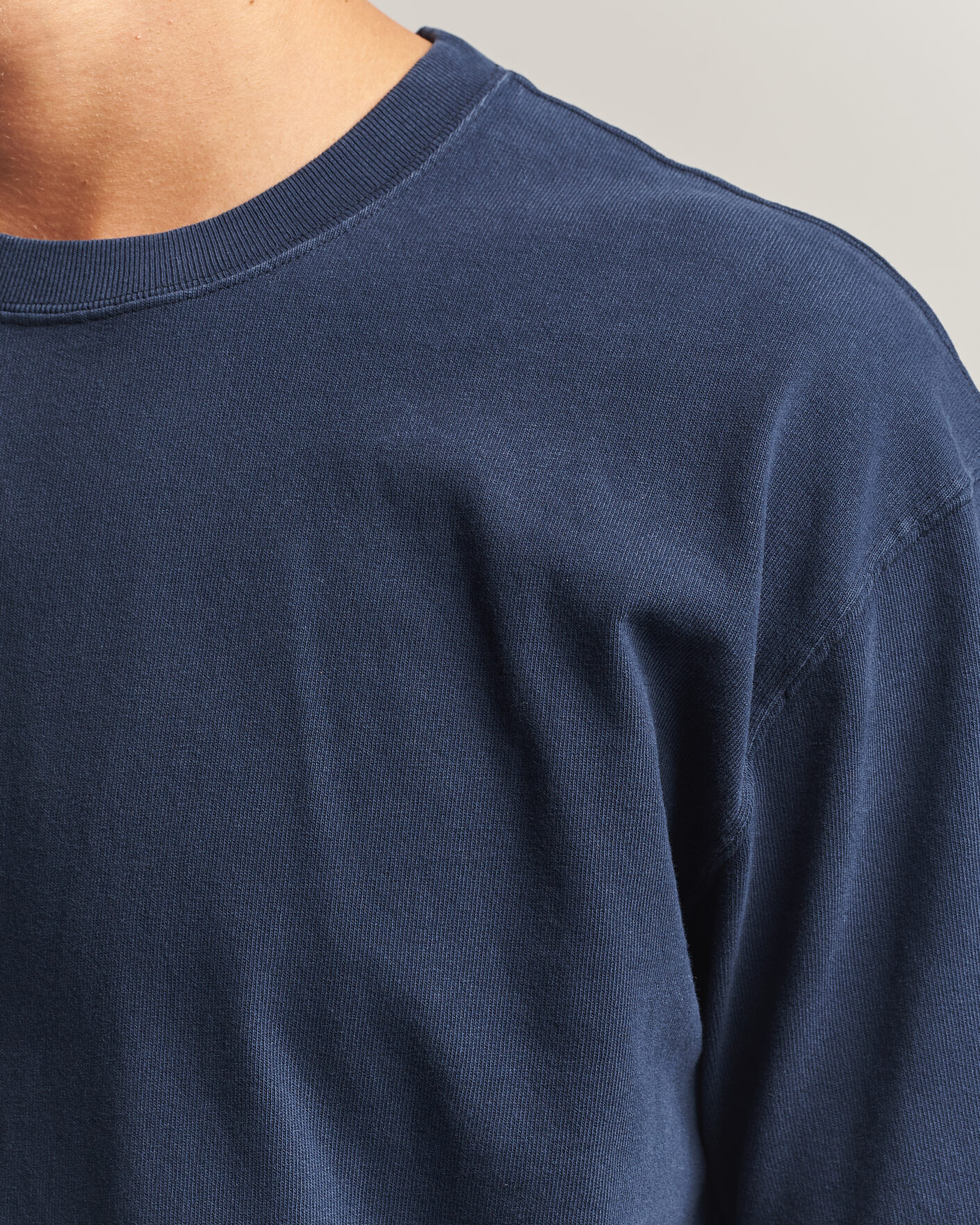 Hombres | Camisetas | Drake's | Short Sleeve Hiking T-Shirt Navy