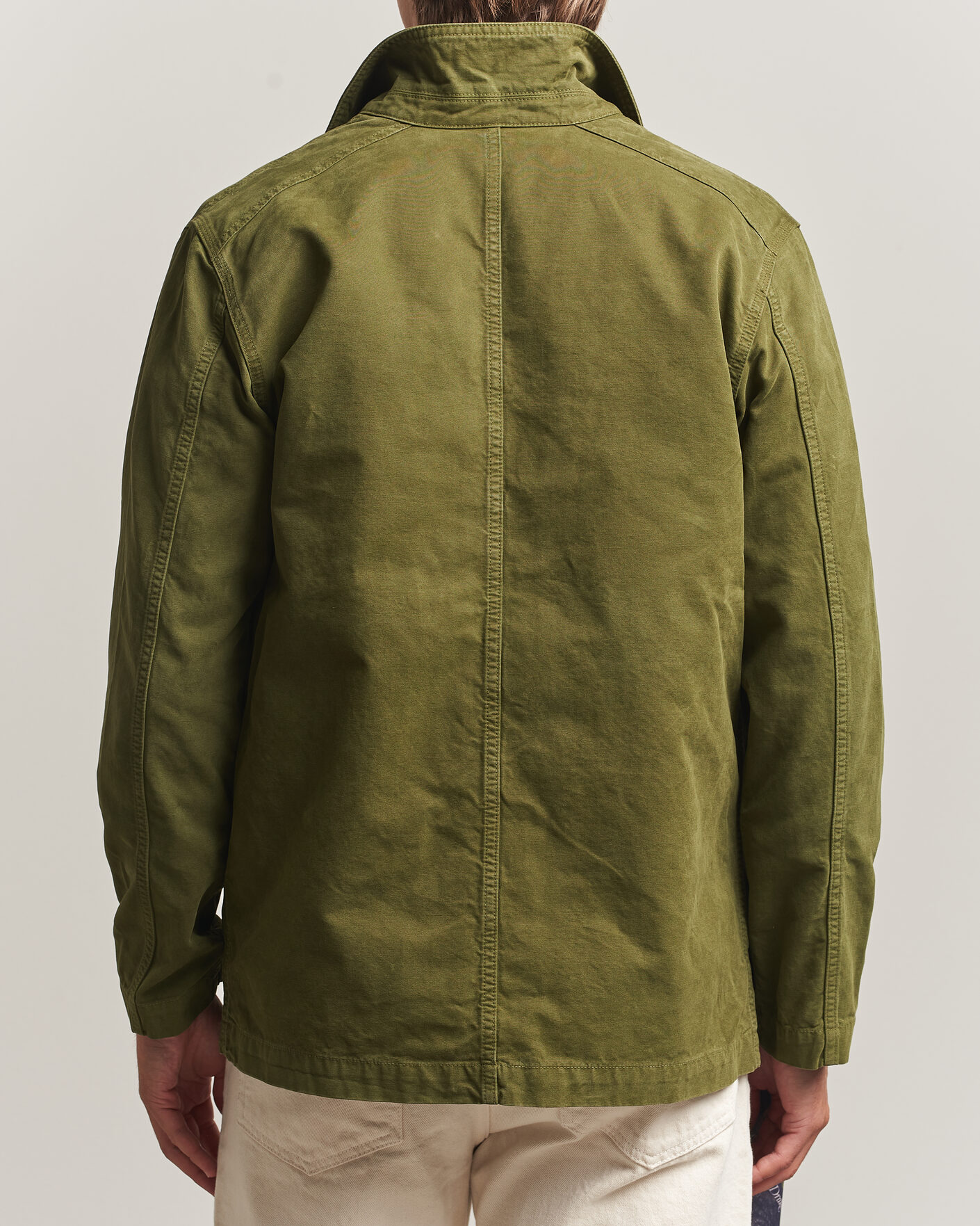 Hombres | Abrigos y chaquetas | Drake's | Duck Cotton Canvas Chore Jacket Olive