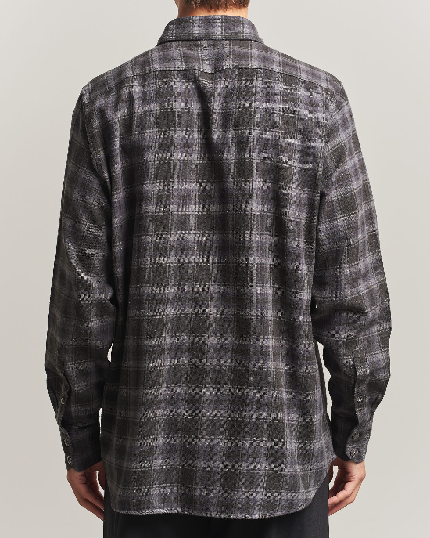 Hombres | Camisas | Drake's | Cotton/Silk Two Pocket Shirt Grey
