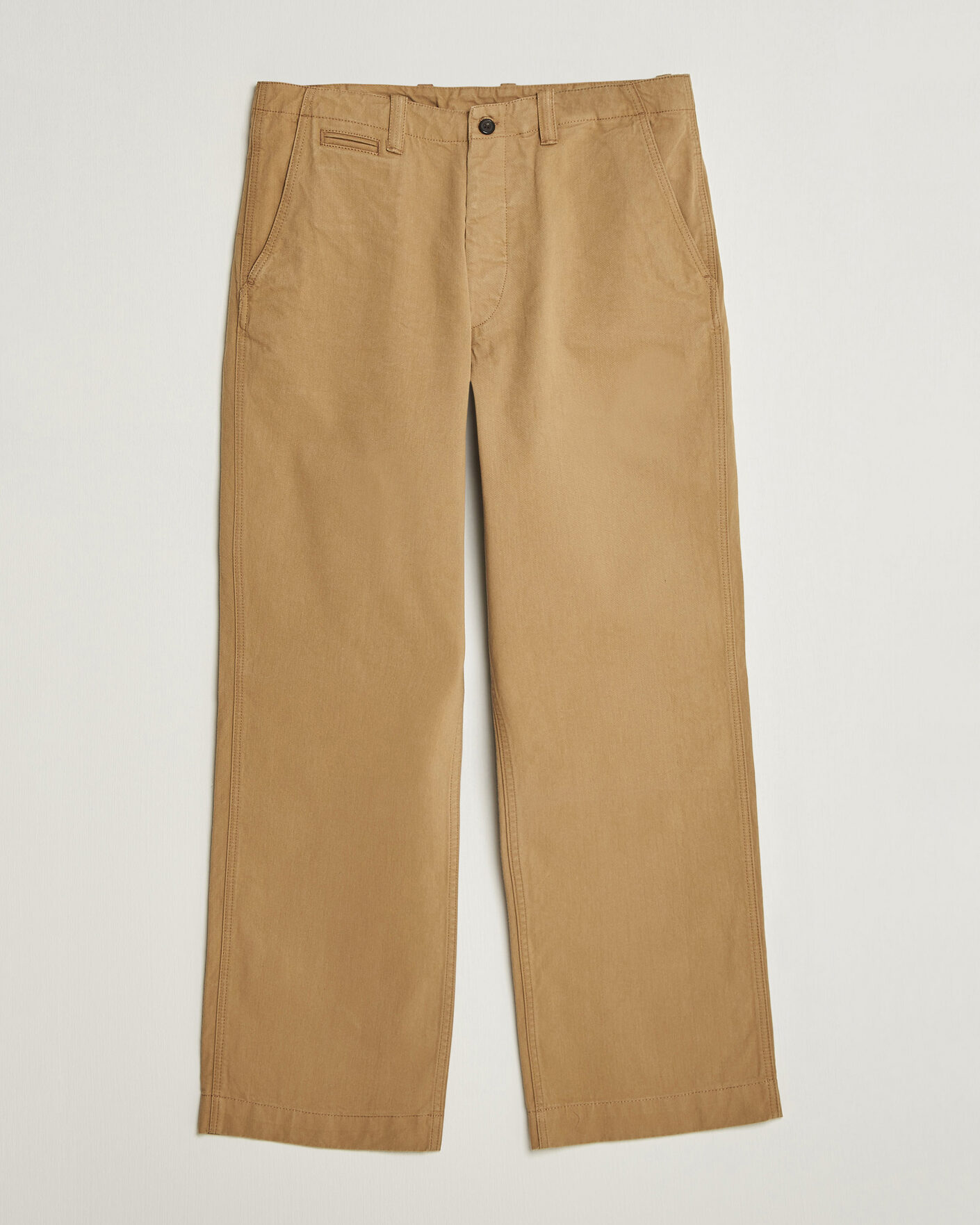 Hombres | Pantalones | Drake's | Twill Officer Chino Beige