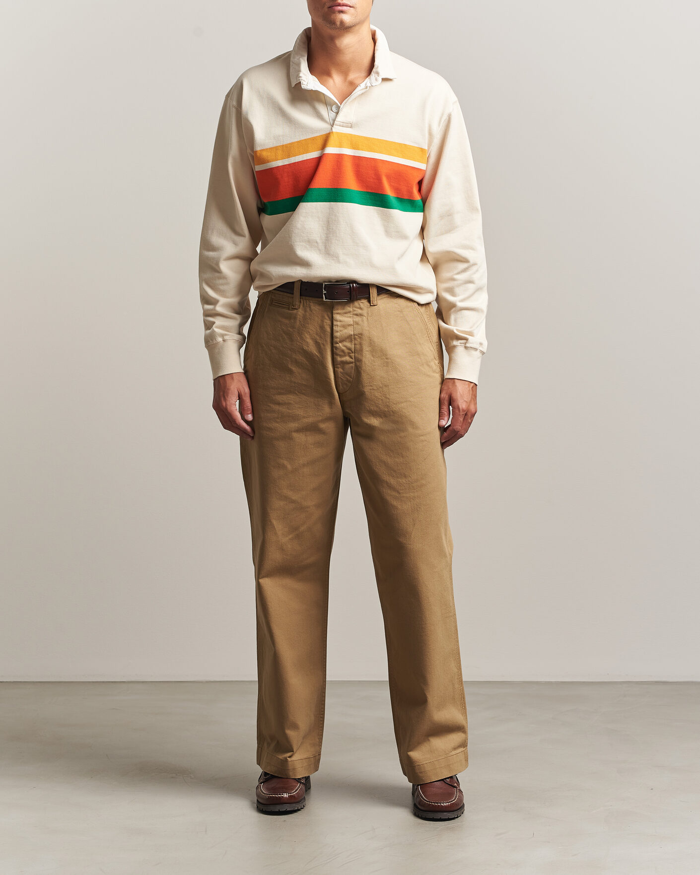 Hombres | Pantalones | Drake's | Twill Officer Chino Beige