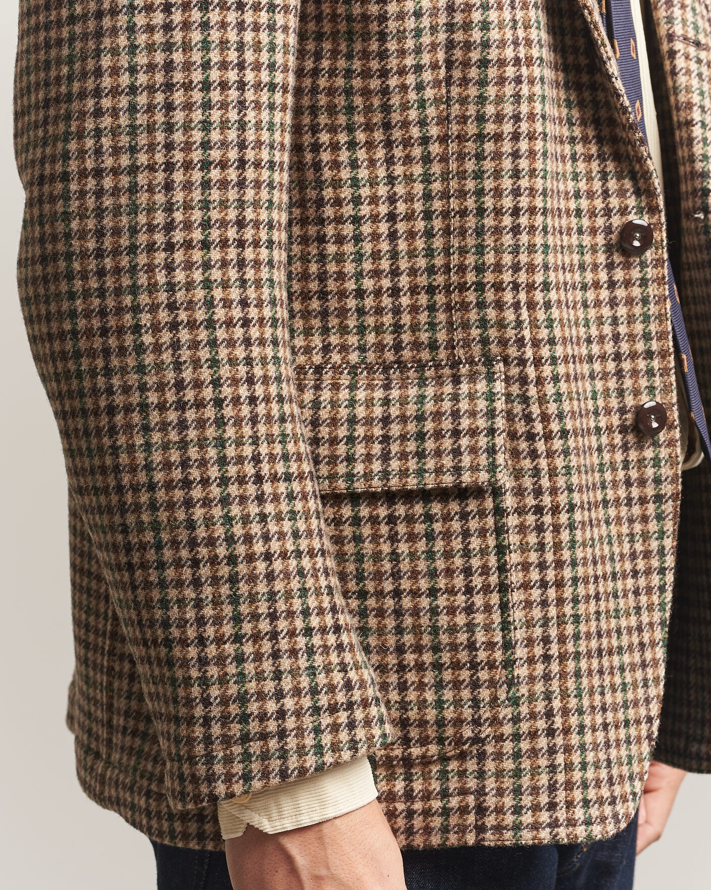 Hombres | Blazers | Drake's | MKVII Tweed Houndcheck Games Blazer Brown