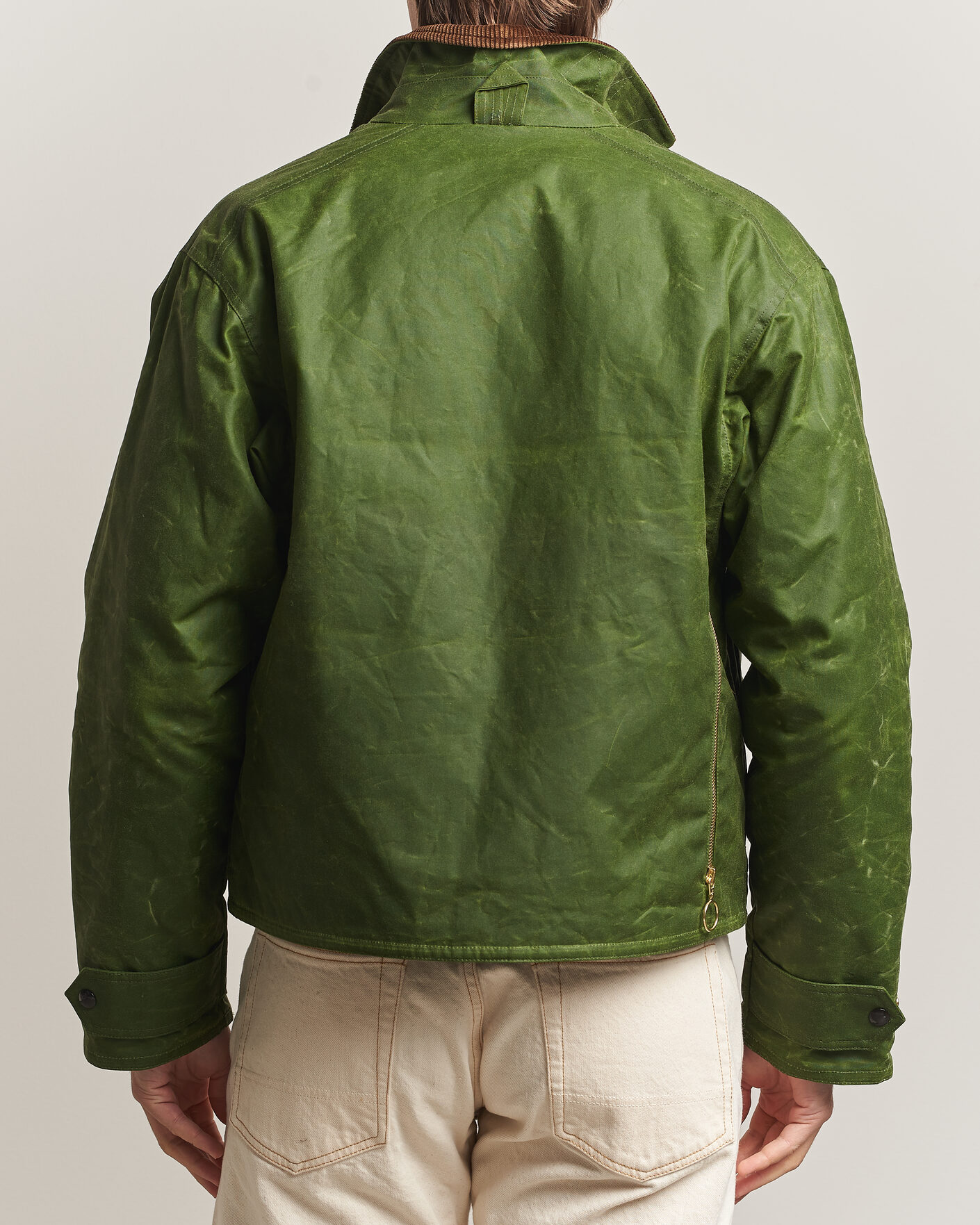 Hombres | Abrigos y chaquetas | Drake's | Waxed Wader Jacket Lemongrass