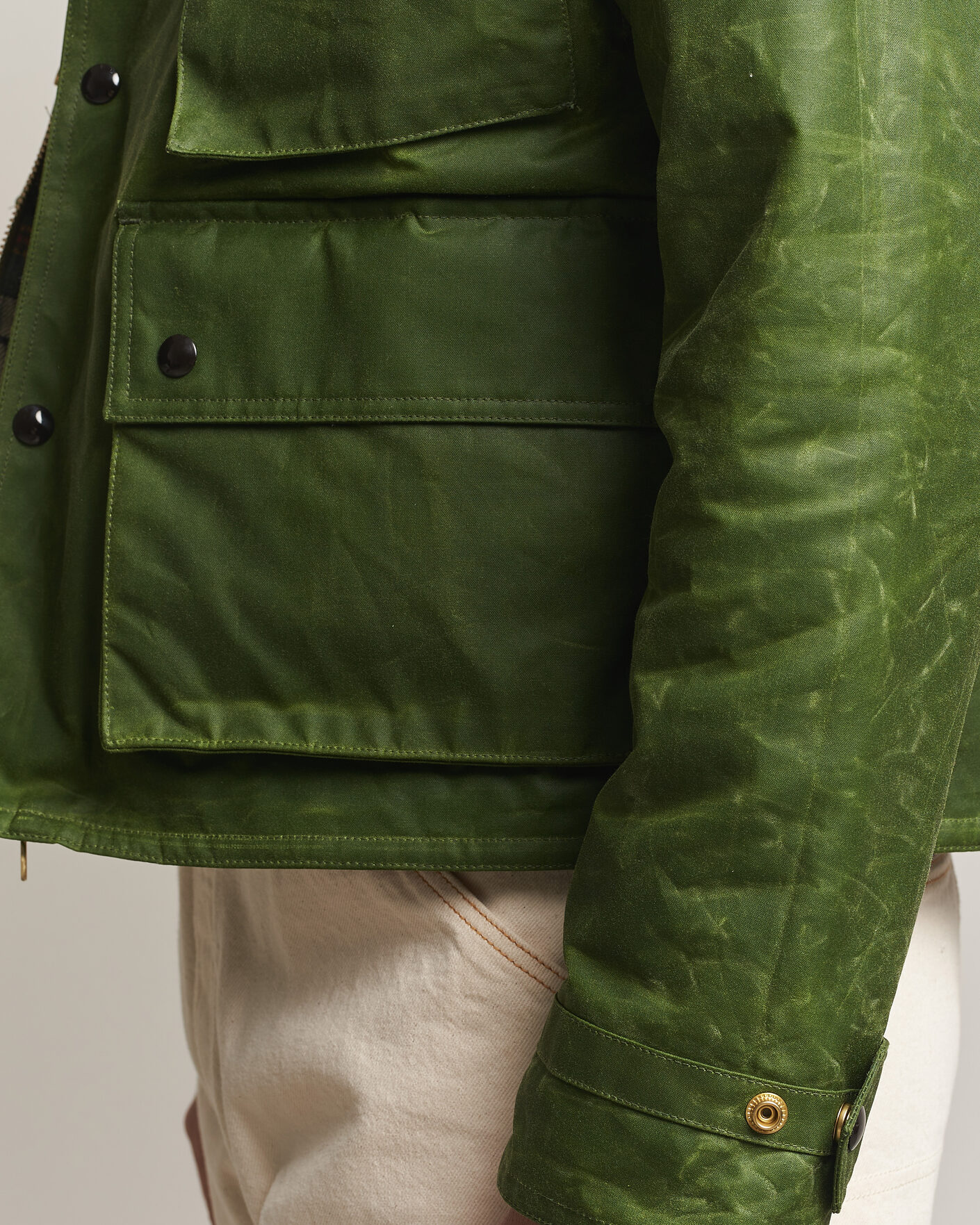 Hombres | Abrigos y chaquetas | Drake's | Waxed Wader Jacket Lemongrass