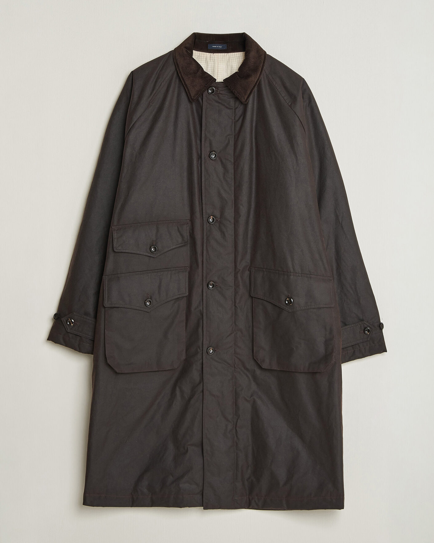 Hombres | Abrigos y chaquetas | Drake's | Military Waxed Mac Rustic