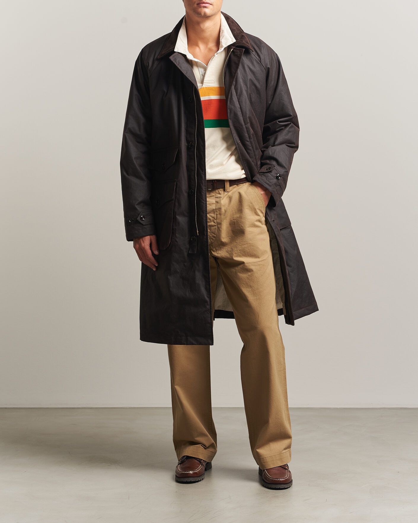 Hombres | Abrigos y chaquetas | Drake's | Military Waxed Mac Rustic