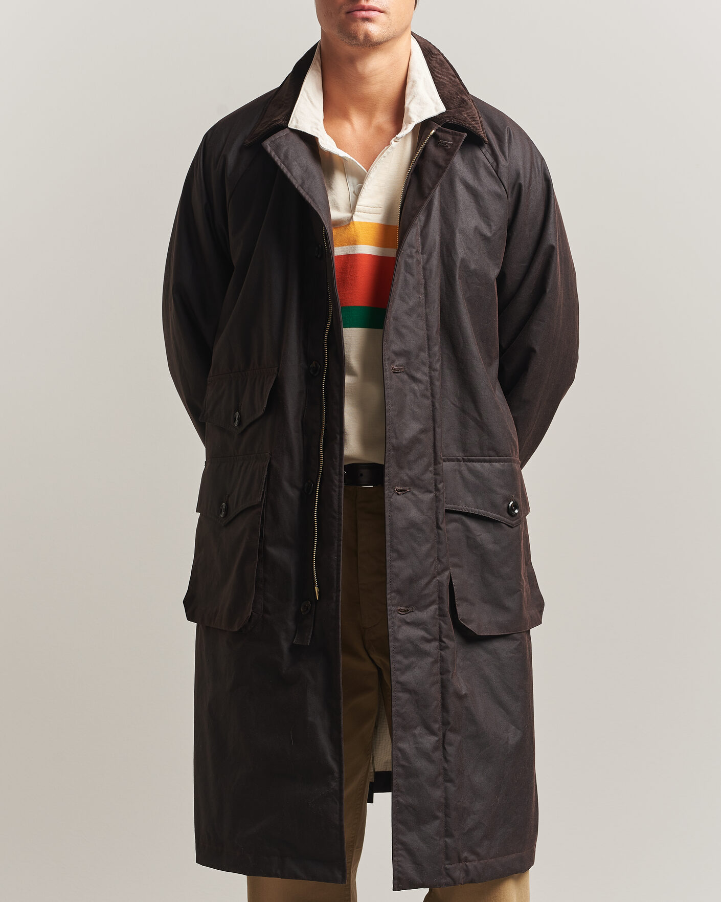 Hombres | Abrigos y chaquetas | Drake's | Military Waxed Mac Rustic
