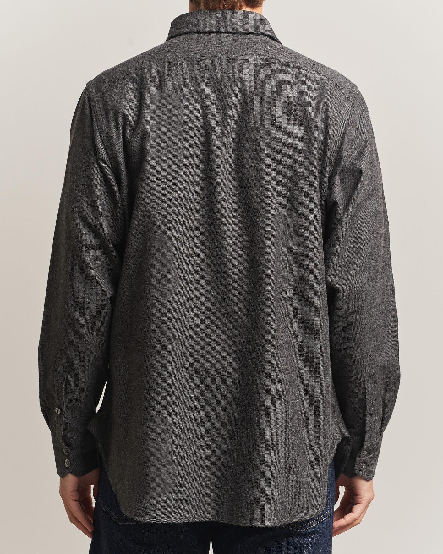 Hombres | Camisas | Drake's | Two Pocket Casual Shirt Grey