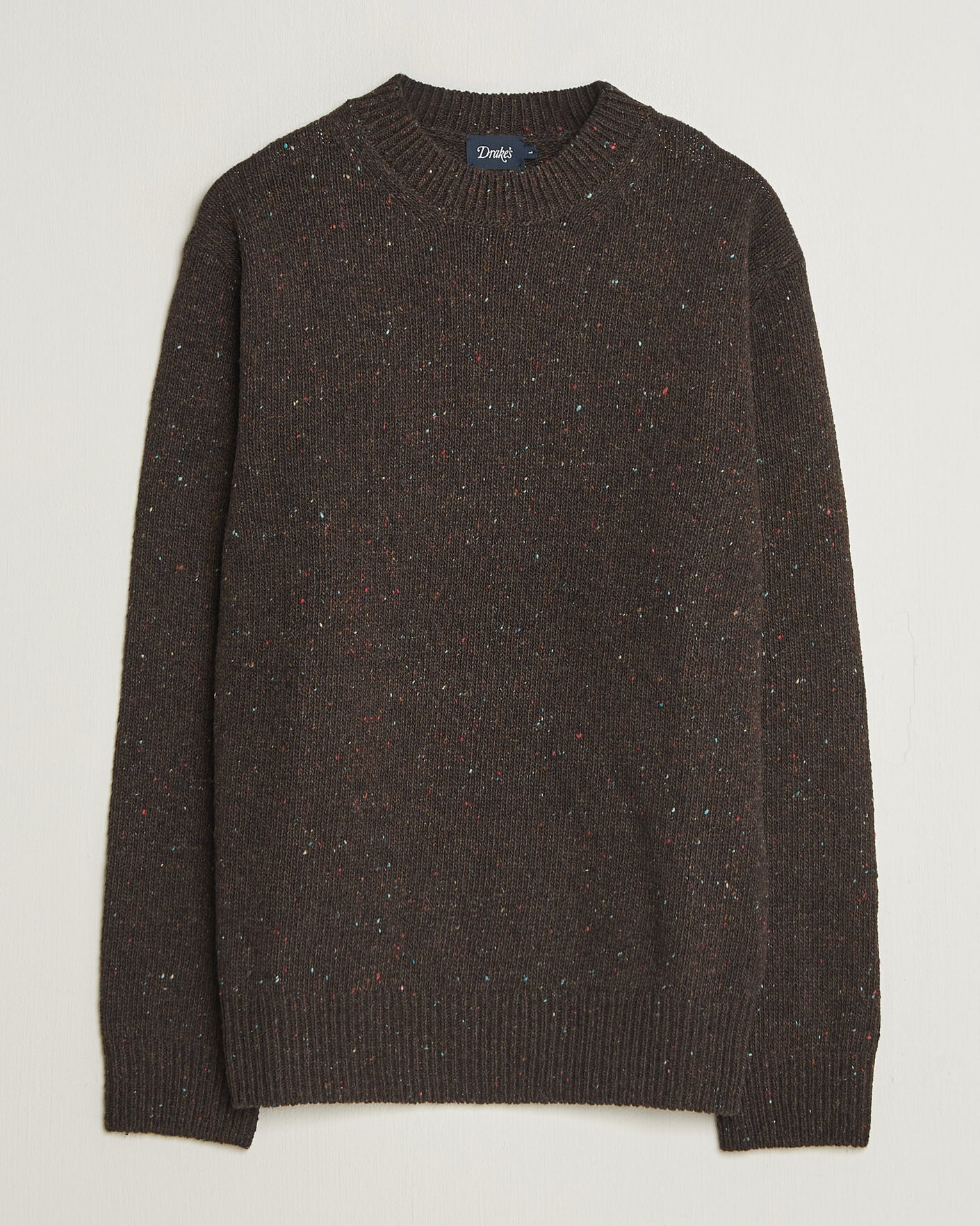 Hombres | Jerséis y prendas de punto | Drake's | Donegal Crewneck Brown
