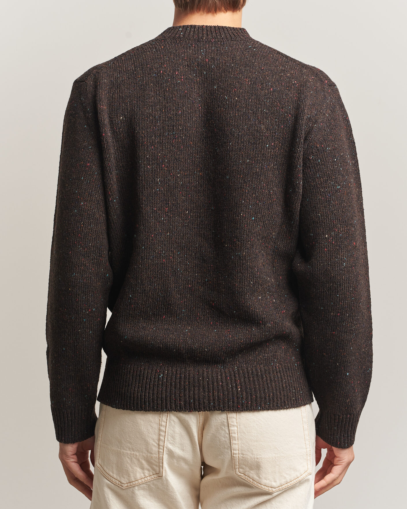 Hombres | Jerséis y prendas de punto | Drake's | Donegal Crewneck Brown