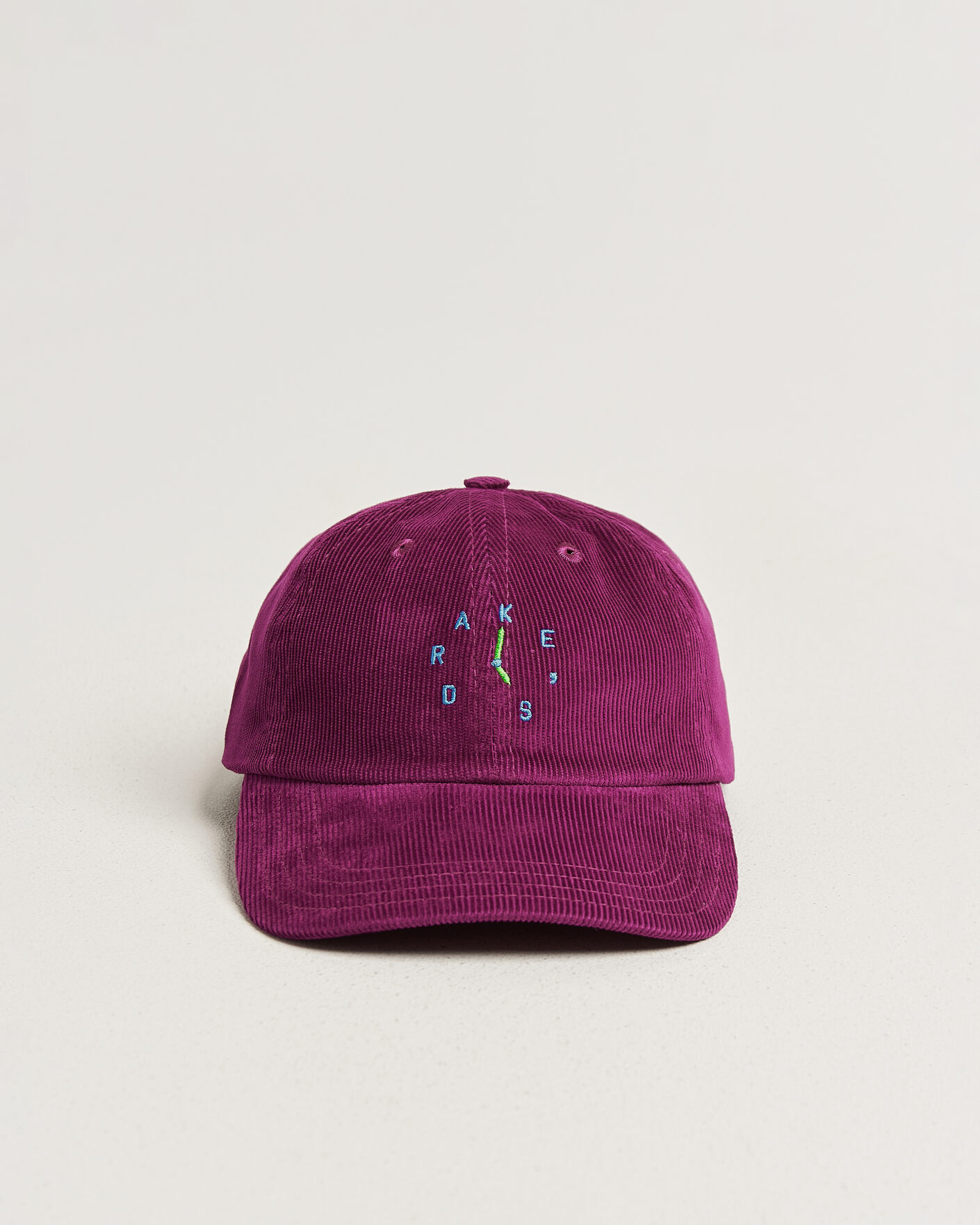 Hombres | Sombreros y gorras | Drake's | Clock Twill Cord Baseball Cap Red