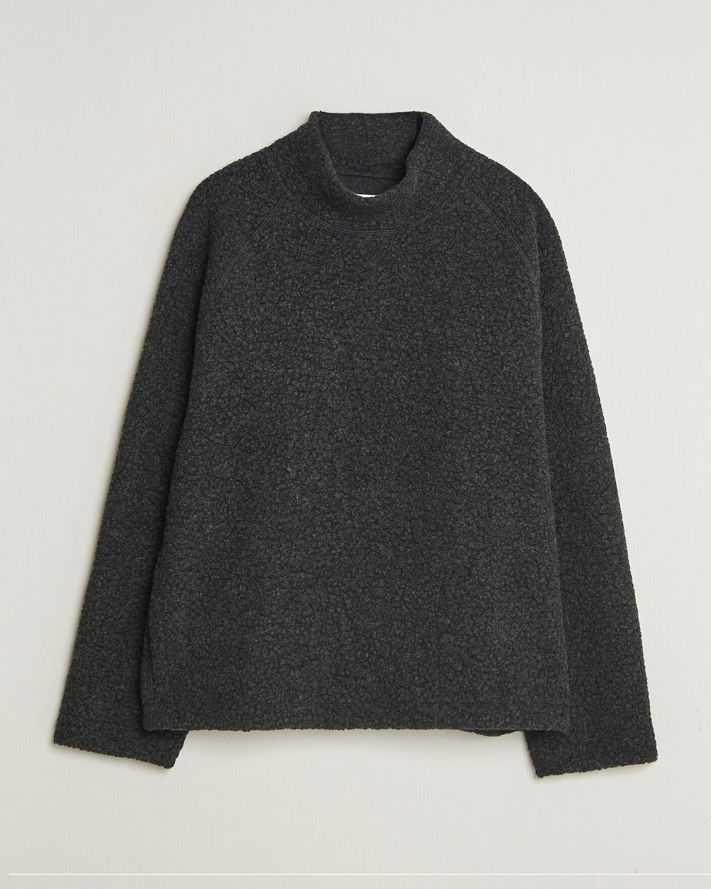 Hombres | Jerséis y prendas de punto | Drake's | Mock Neck Fleece Grey