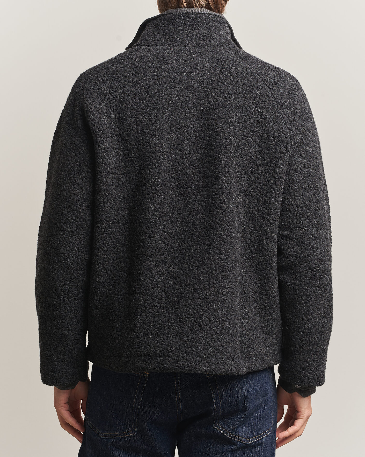 Hombres | Jerséis y prendas de punto | Drake's | Mock Neck Fleece Grey