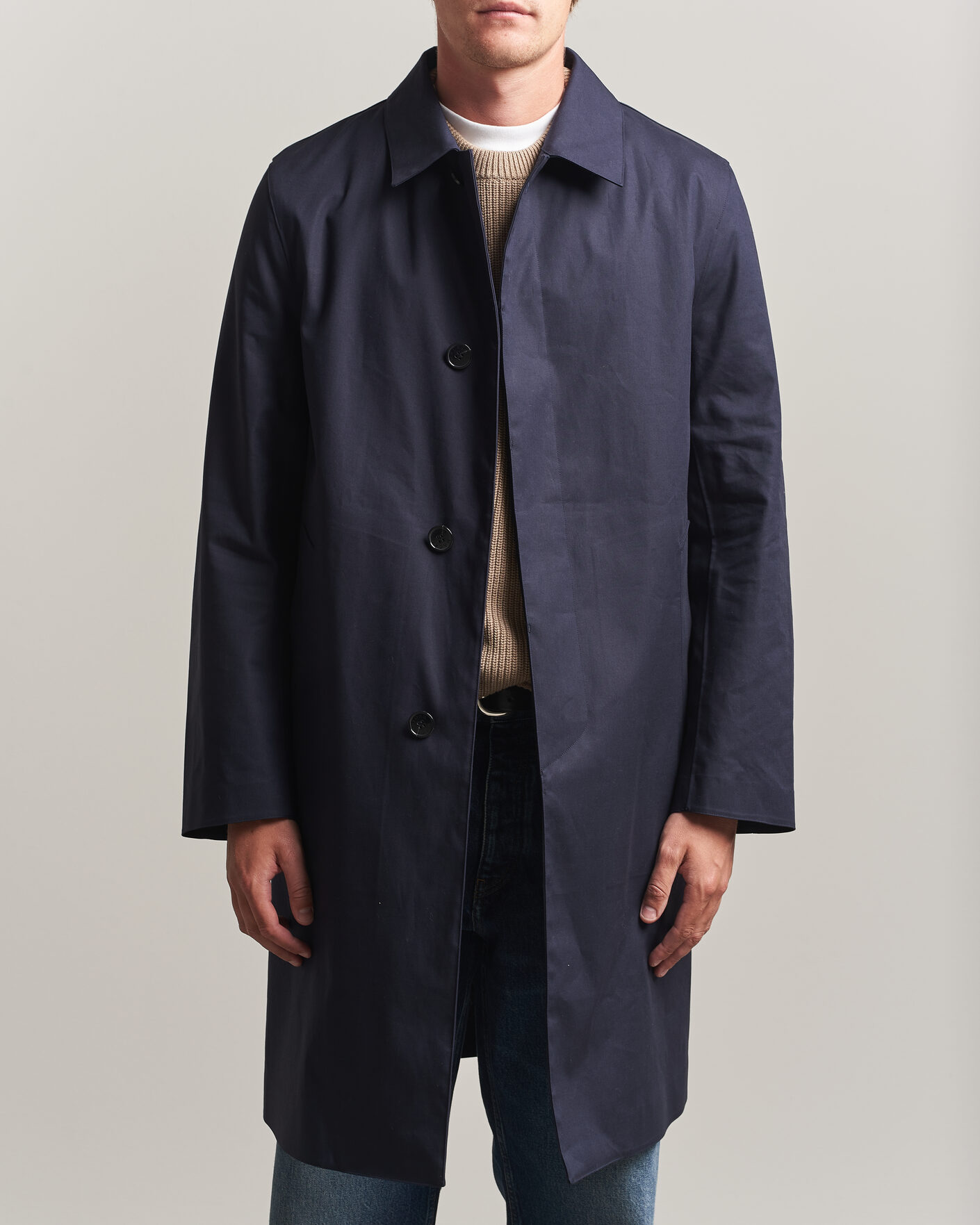 Hombres | Abrigos y chaquetas | Mackintosh | Dunkeld Car Coat Navy