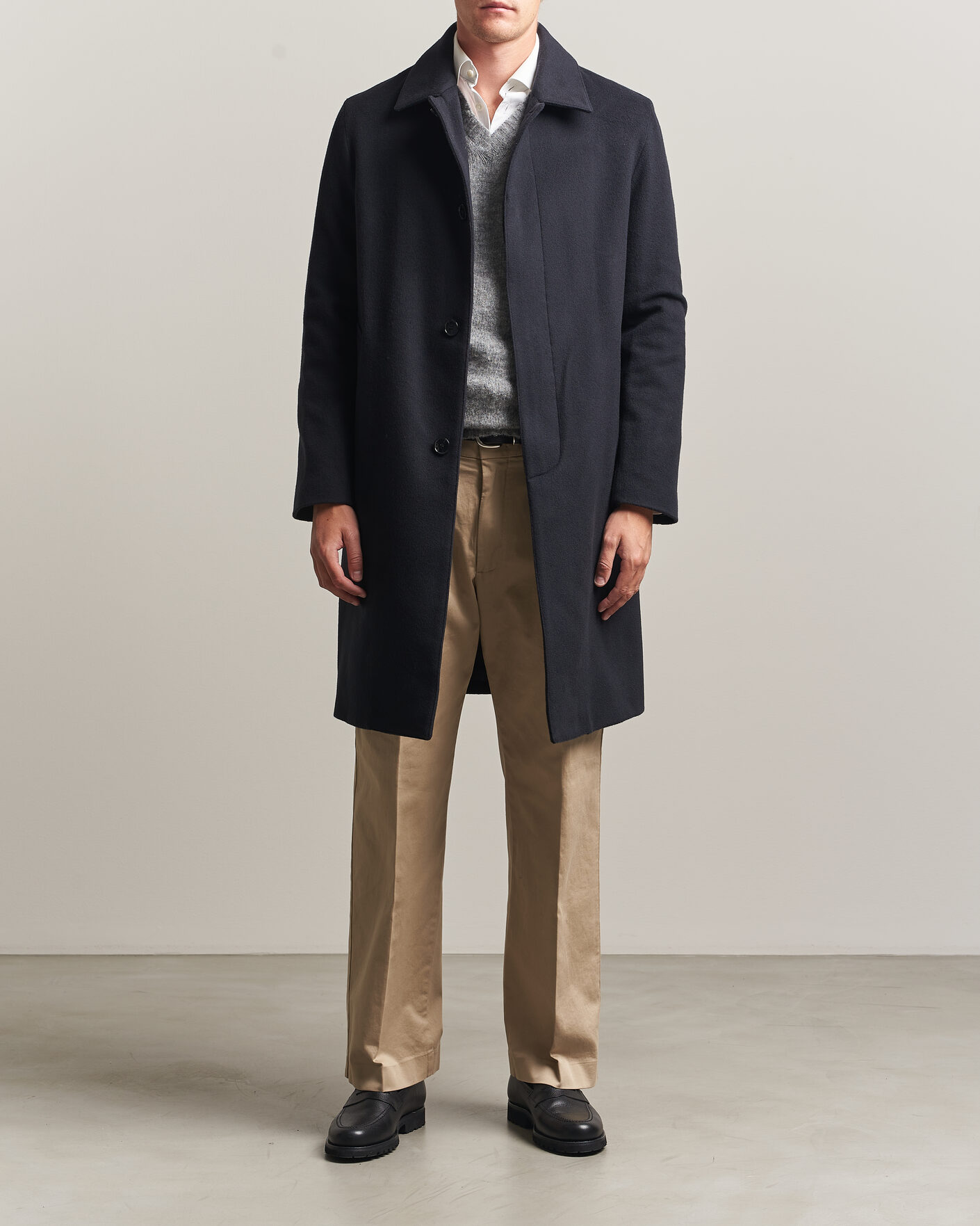 Hombres | Abrigos y chaquetas | Mackintosh | Dunkeld Wool/Cashmere Coat Navy