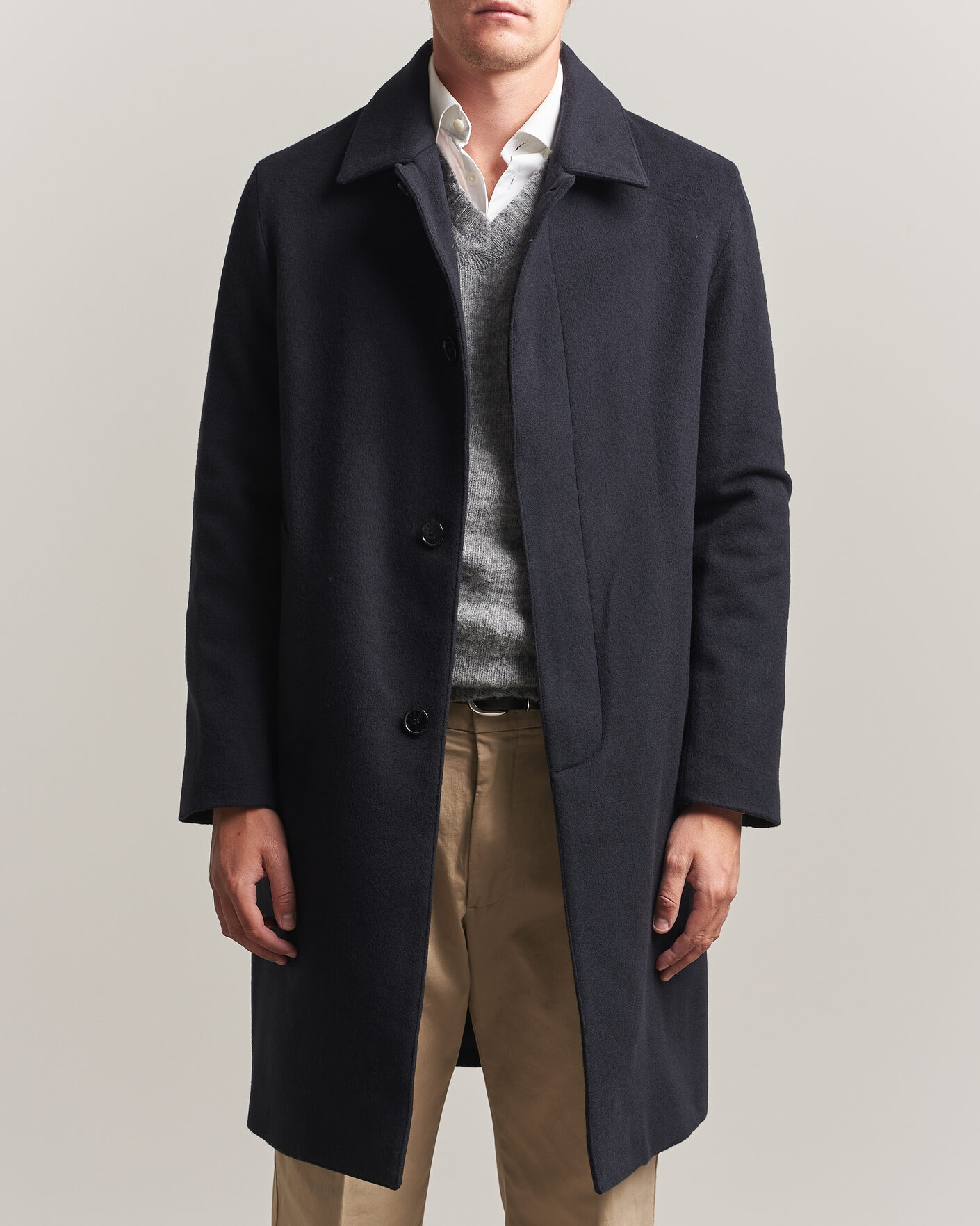 Hombres | Abrigos y chaquetas | Mackintosh | Dunkeld Wool/Cashmere Coat Navy