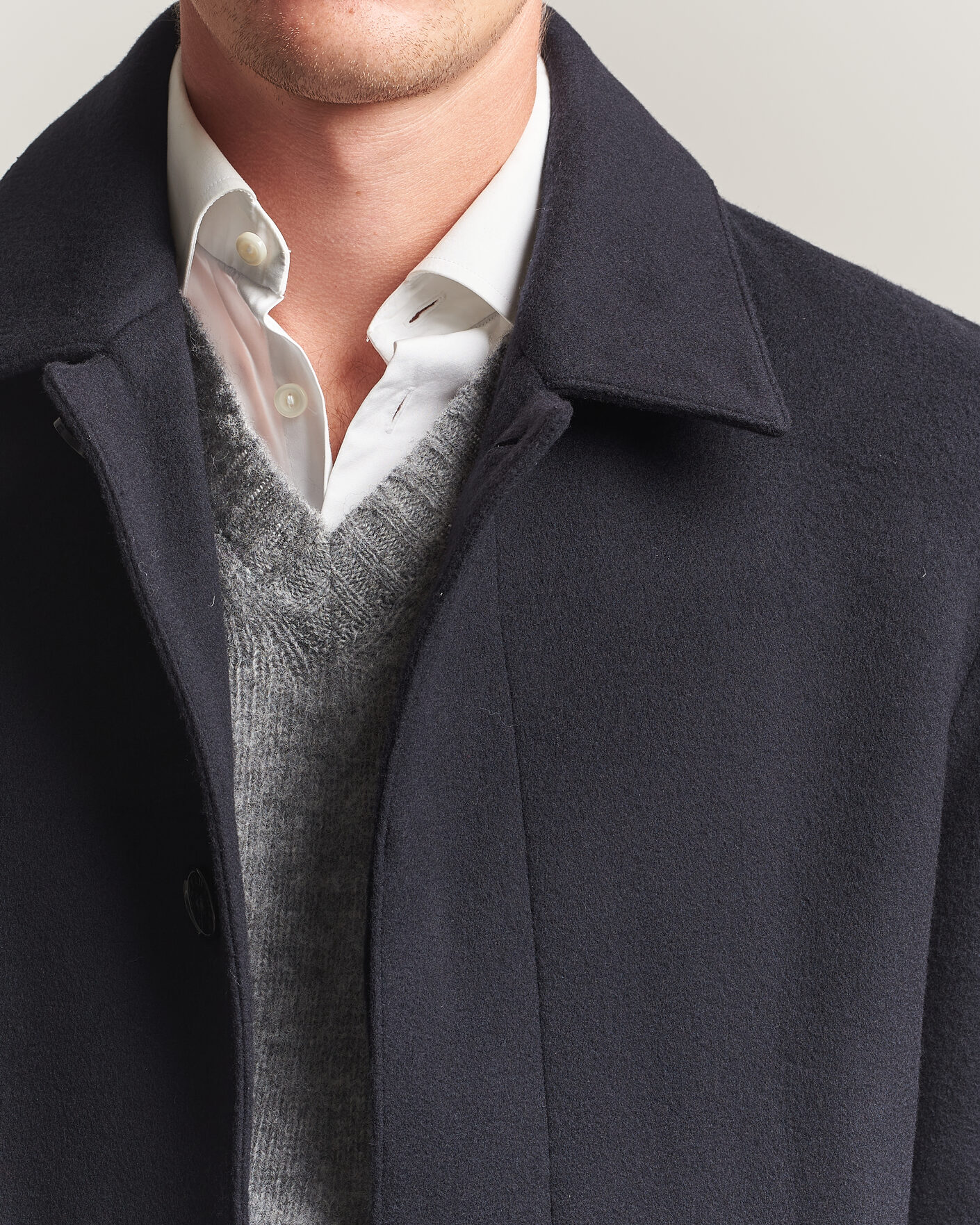 Hombres | Abrigos y chaquetas | Mackintosh | Dunkeld Wool/Cashmere Coat Navy