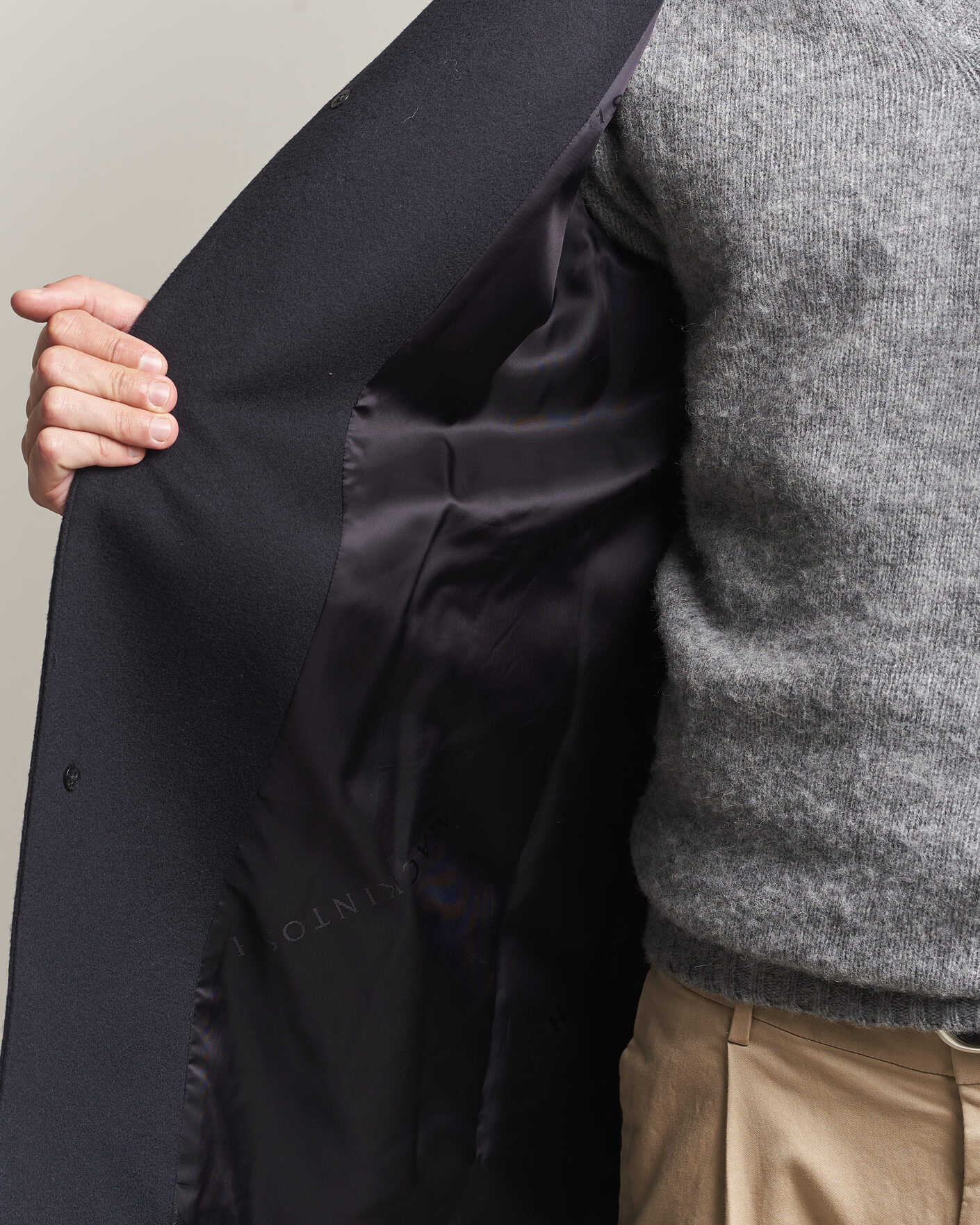 Hombres | Abrigos y chaquetas | Mackintosh | Dunkeld Wool/Cashmere Coat Navy