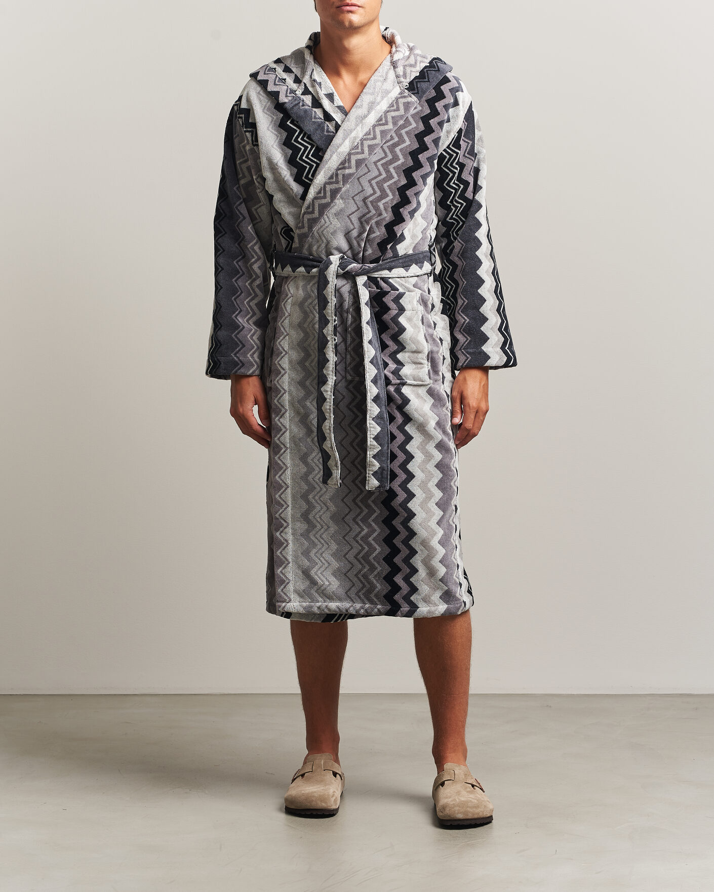 Hombres | Pijamas y batas | Missoni Home | Giacomo Hooded Bathrobe Multi Black