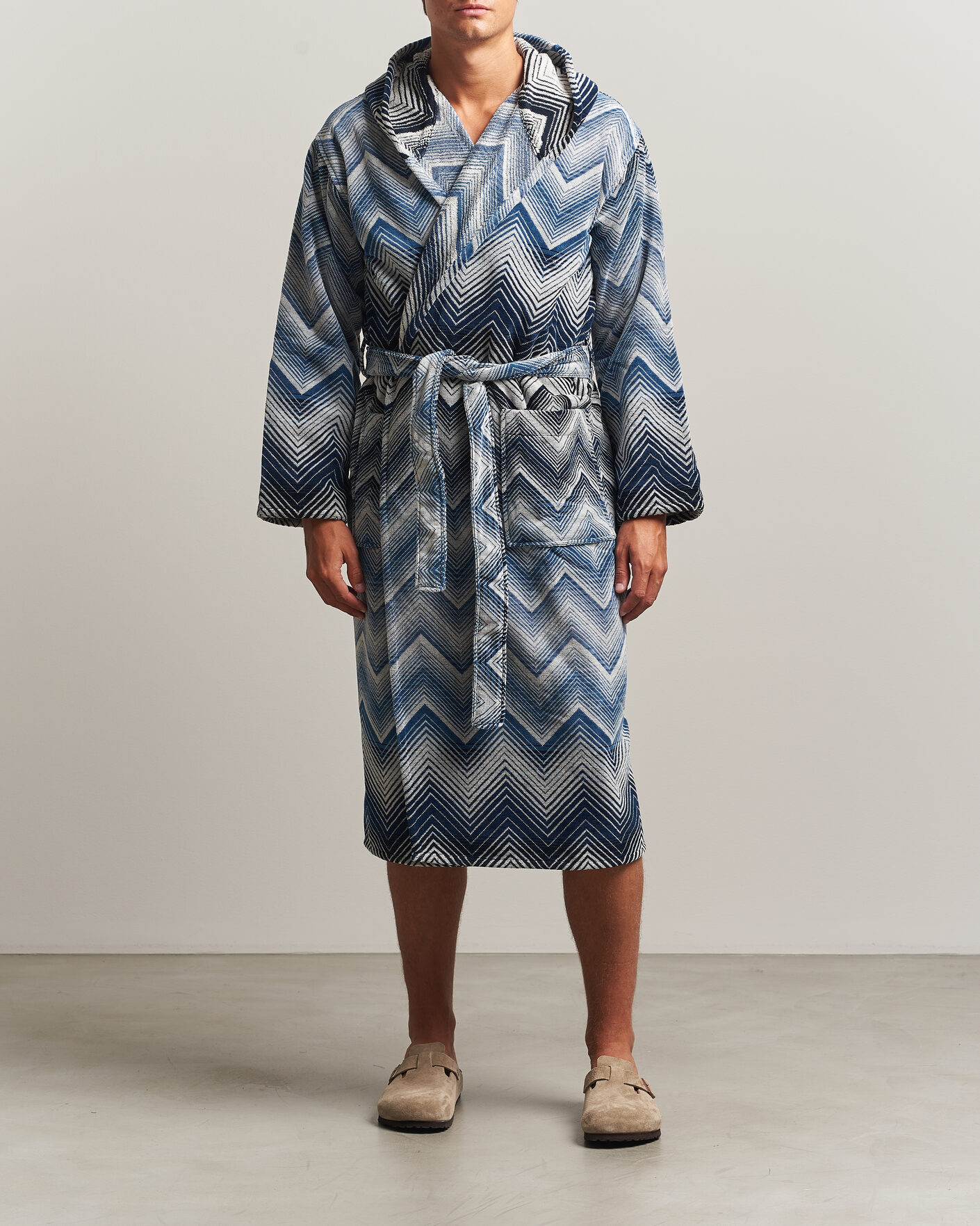 Hombres | Pijamas y batas | Missoni Home | Marea Hooded Bathrobe Multi Blue