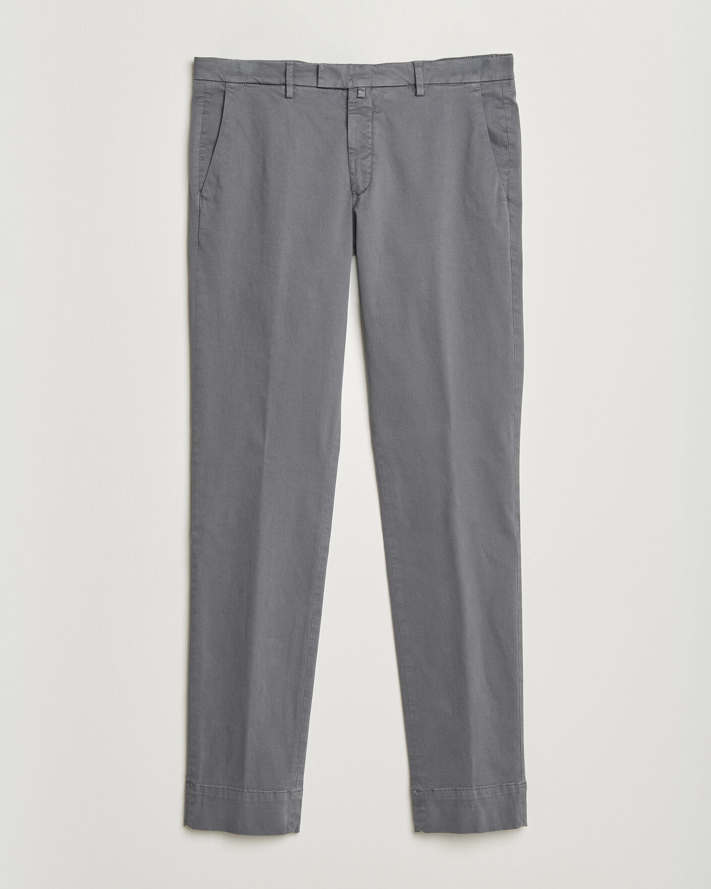 Hombres | Pantalones | Briglia 1949 | Slim Fit Cotton Stretch Trousers Grey