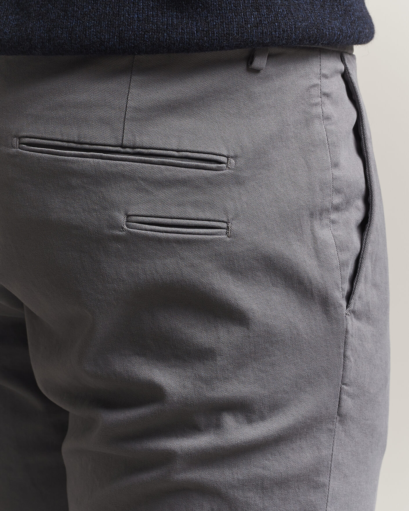 Hombres | Pantalones | Briglia 1949 | Slim Fit Cotton Stretch Trousers Grey