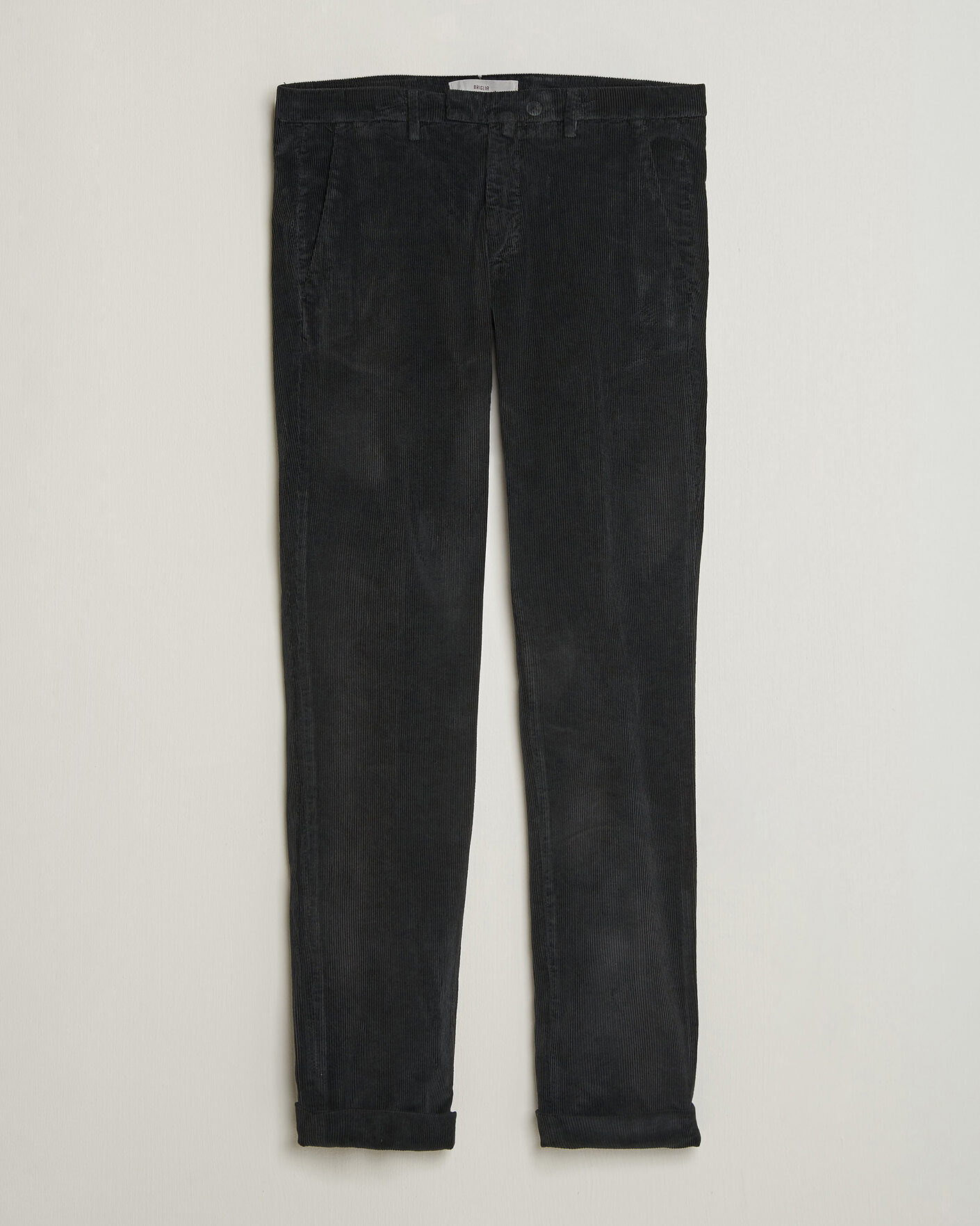 Hombres | Pantalones | Briglia 1949 | Slim Fit Corduroy Trousers Black