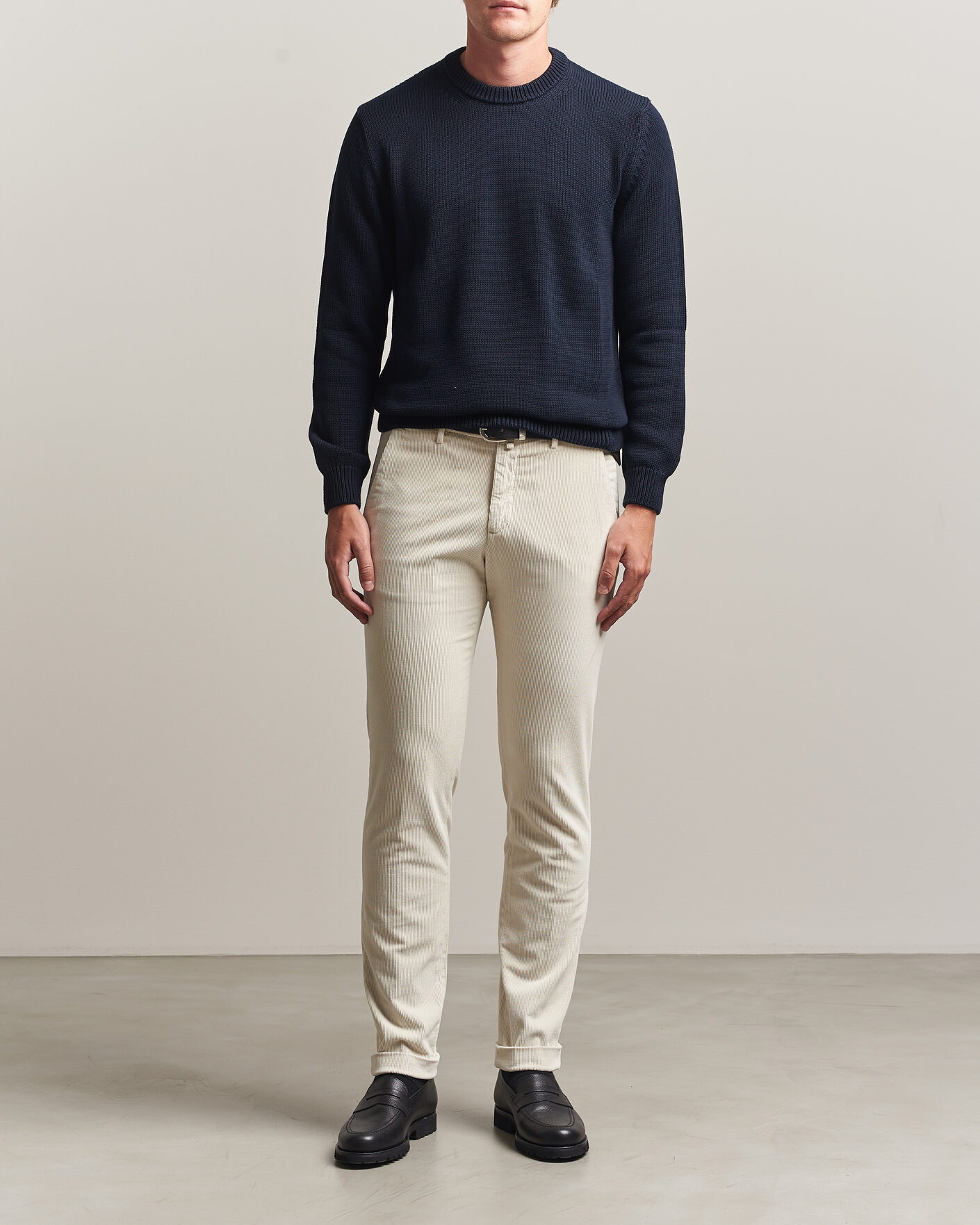 Hombres | Pantalones | Briglia 1949 | Slim Fit Corduroy Trousers Off White