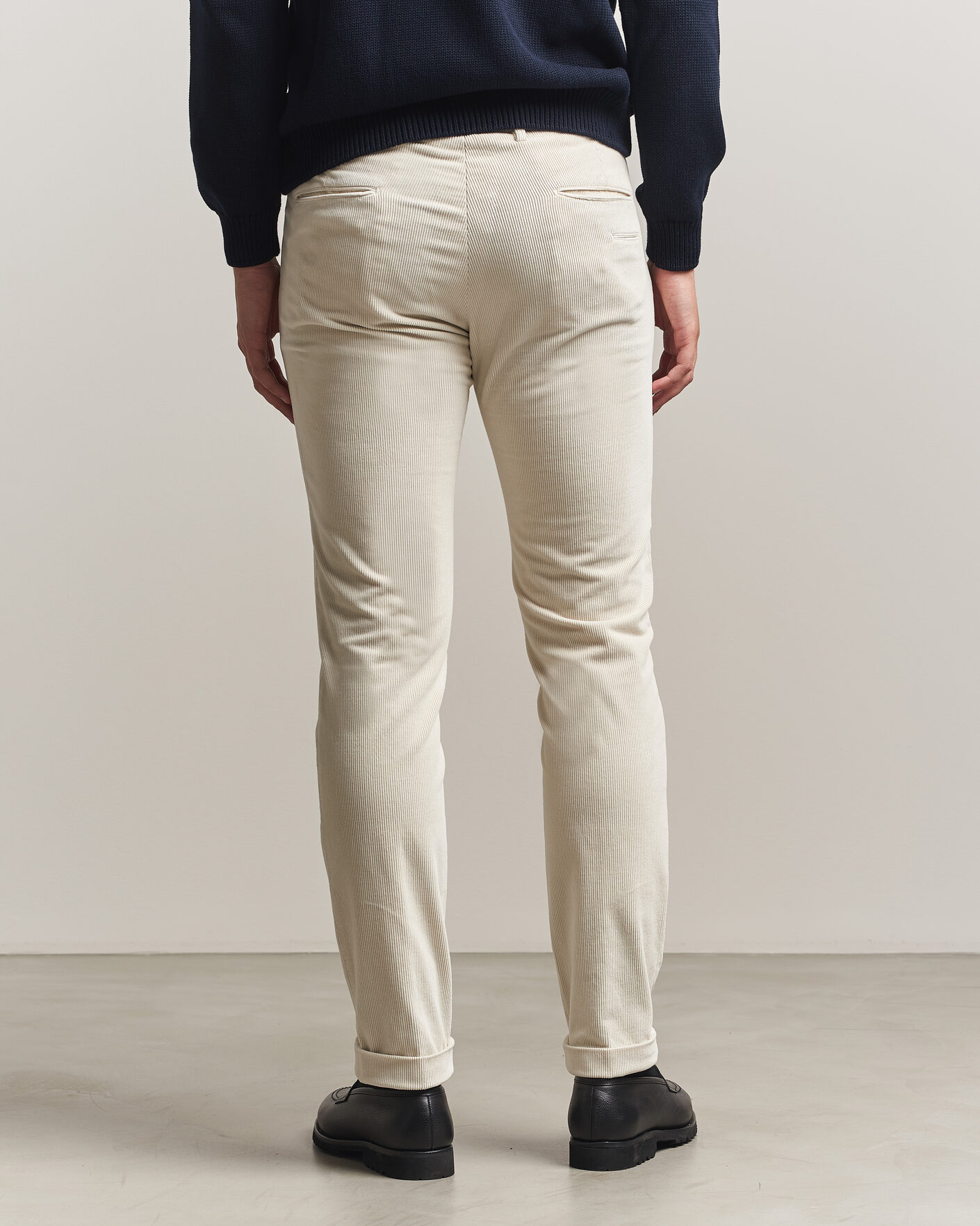 Hombres | Pantalones | Briglia 1949 | Slim Fit Corduroy Trousers Off White