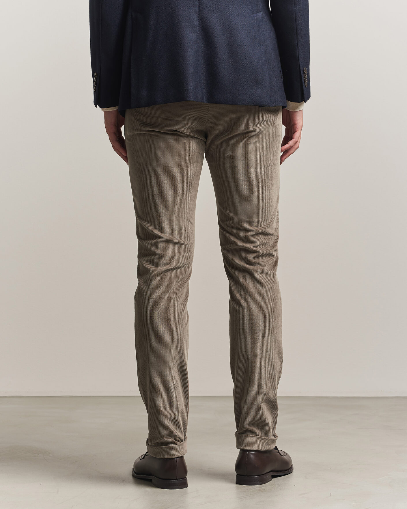 Hombres | Pantalones | Briglia 1949 | Slim Fit Corduroy Trousers Taupe