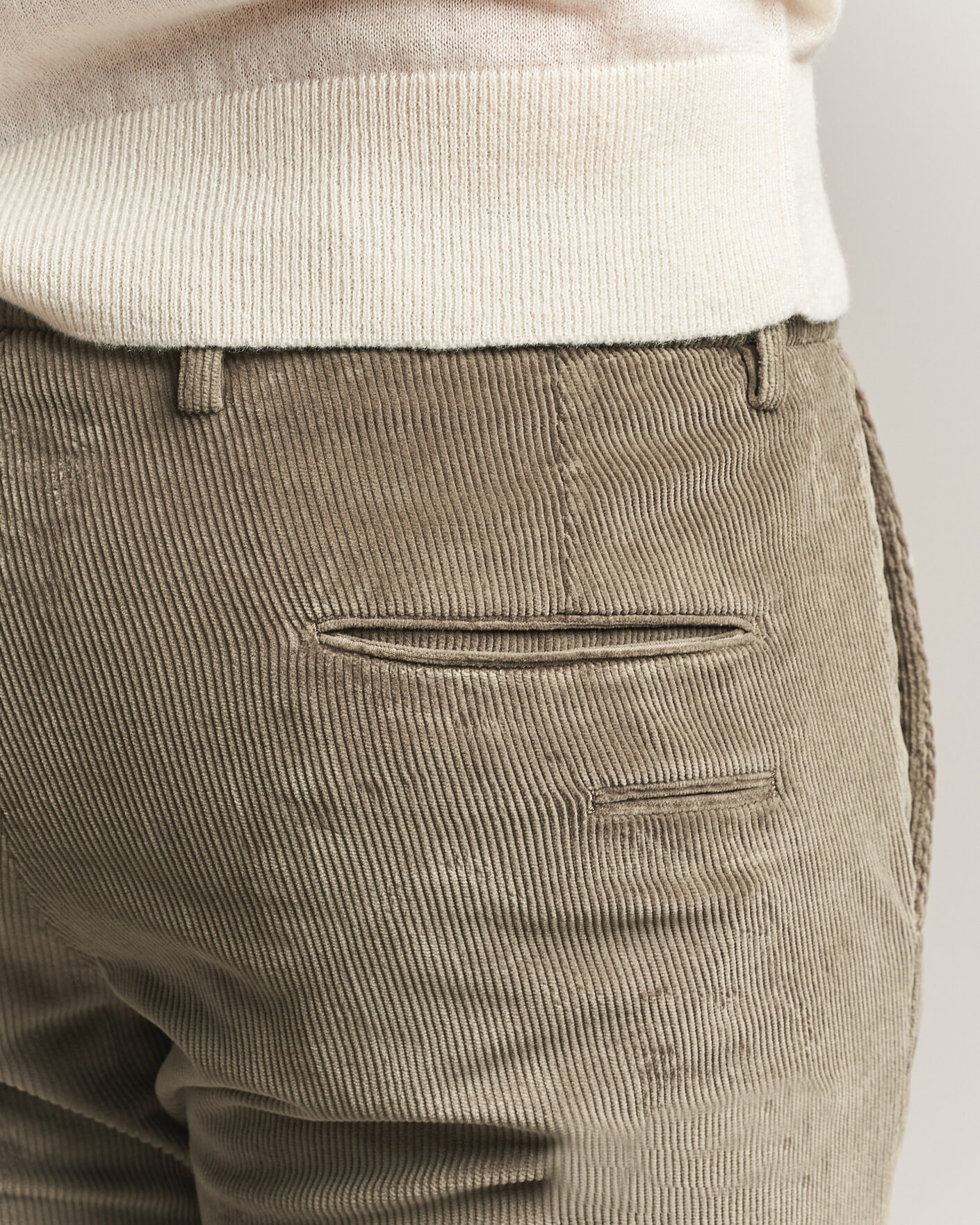 Hombres | Pantalones | Briglia 1949 | Slim Fit Corduroy Trousers Taupe