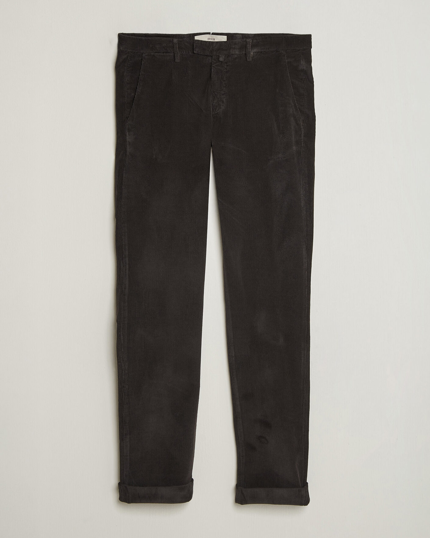 Hombres | Pantalones | Briglia 1949 | Slim Fit Corduroy Trousers Dark Brown