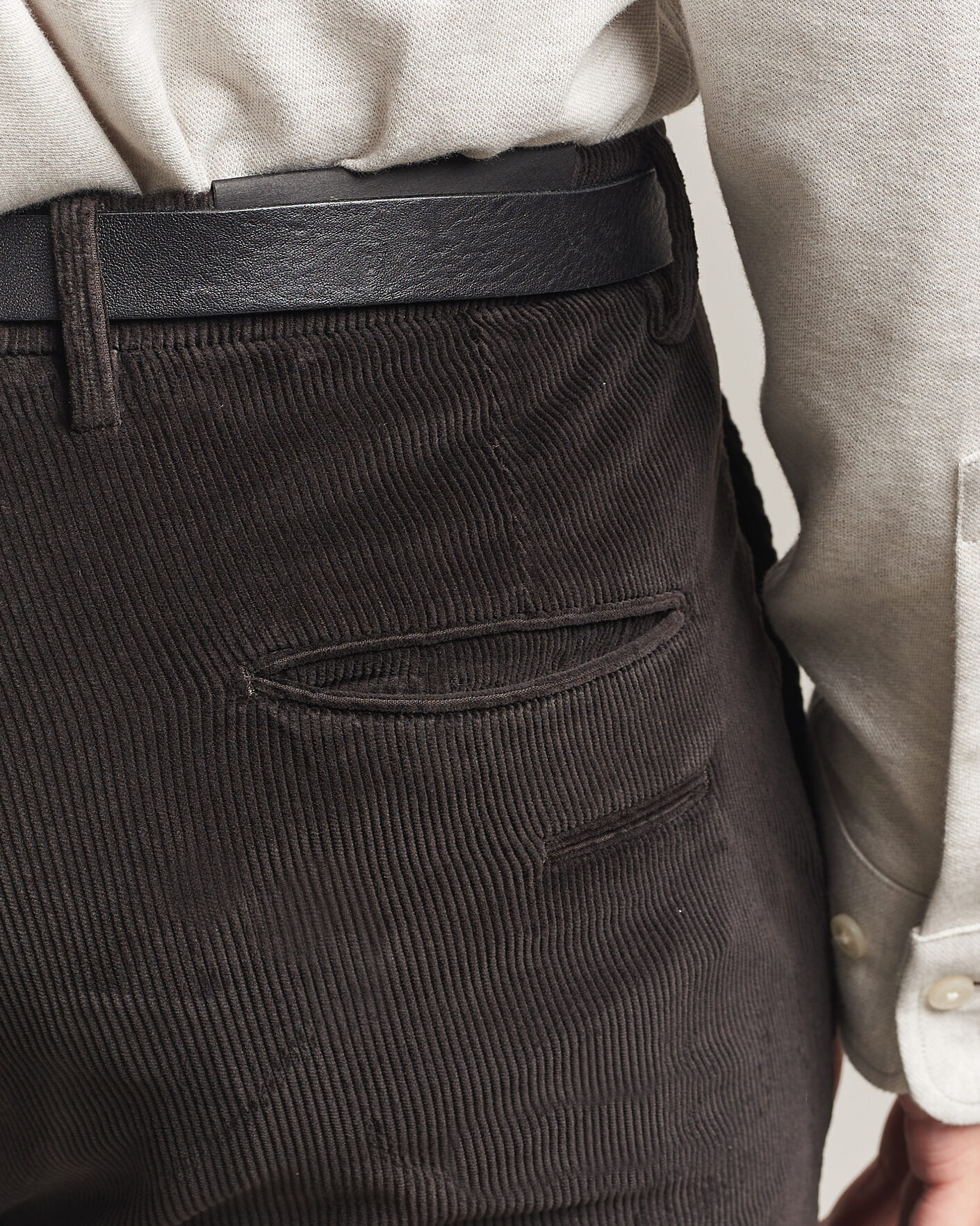 Hombres | Pantalones | Briglia 1949 | Slim Fit Corduroy Trousers Dark Brown