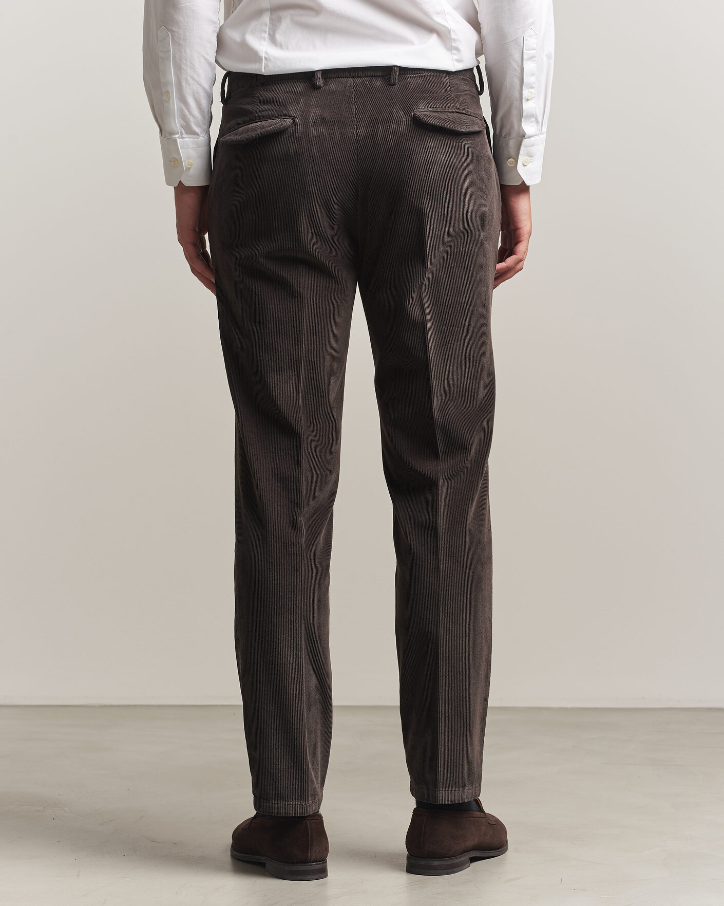 Hombres | Pantalones | Briglia 1949 | Easy Fit Corduroy Trousers Brown