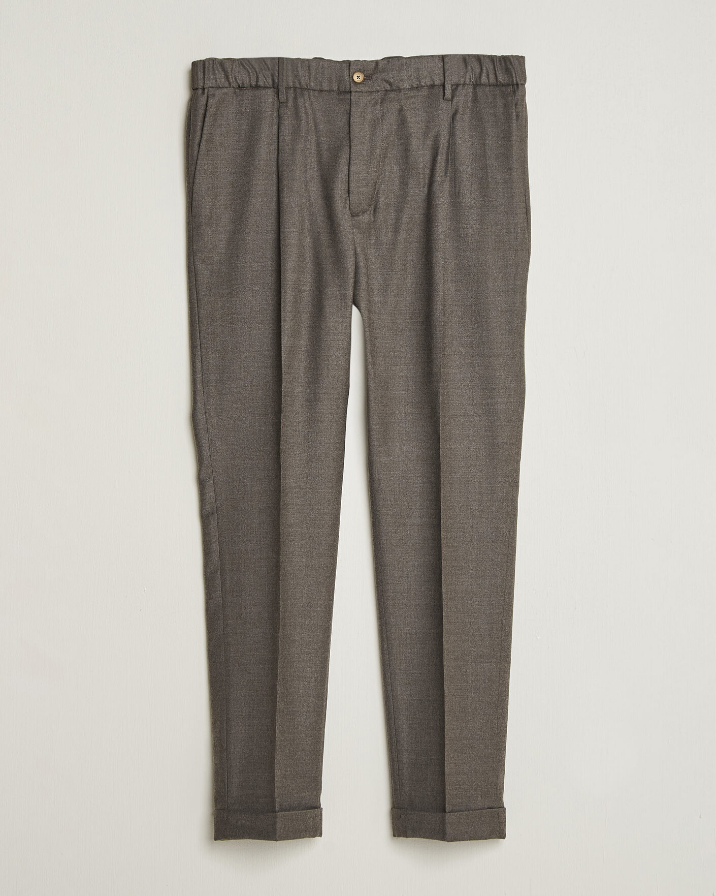 Hombres | Pantalones | Briglia 1949 | Isola Stretch Flannel Trousers Brown